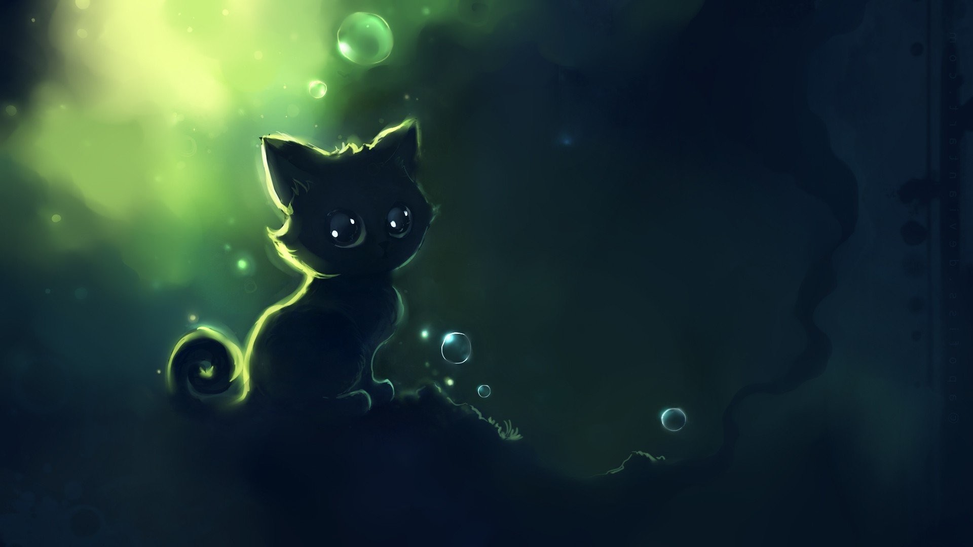 1920x1080 Cute Kitten In The Dark