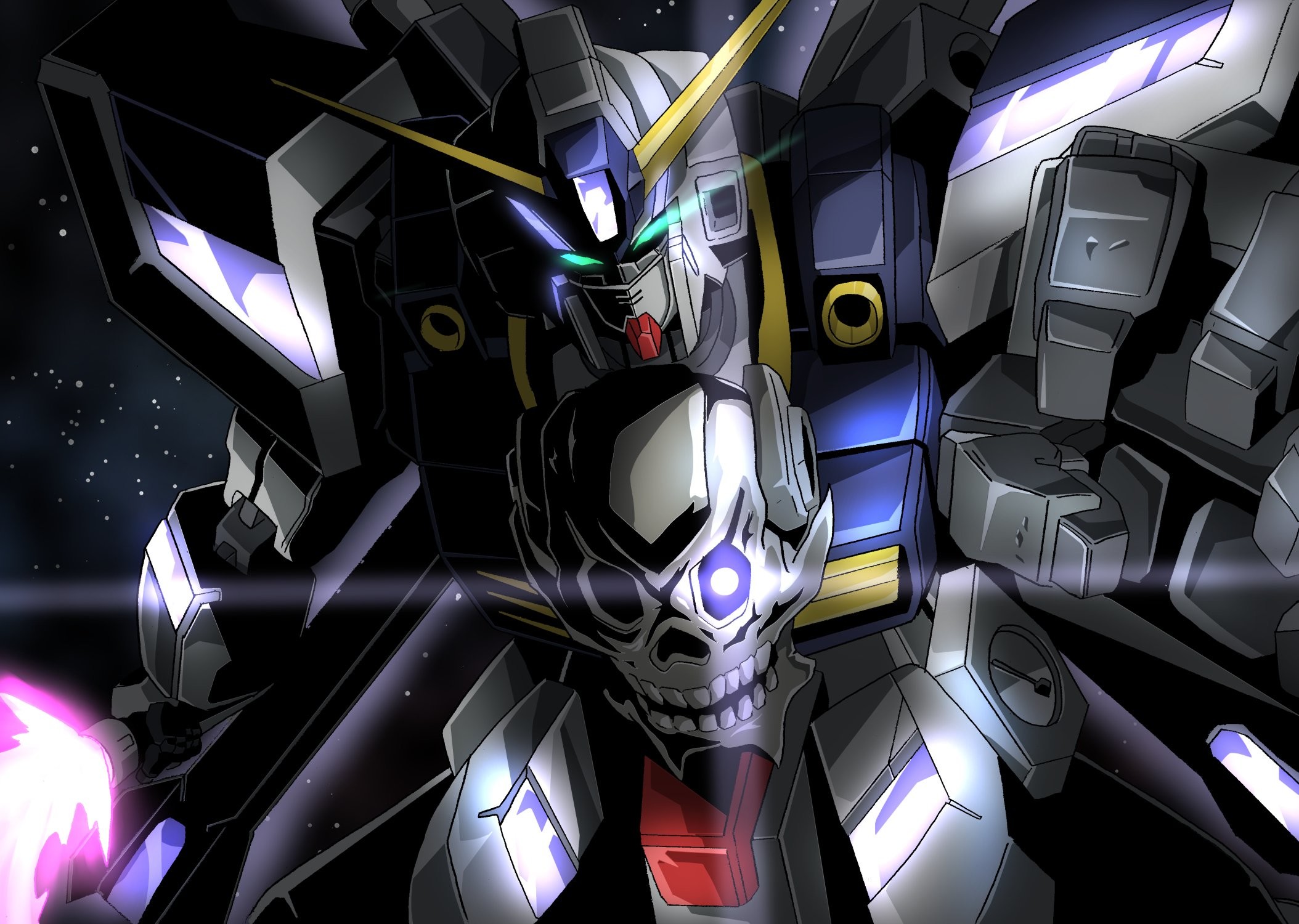 2108x1500 Gundam Build Fighters Crossbone Gundam Maoh mecha armor skull warrior g  wallpaper