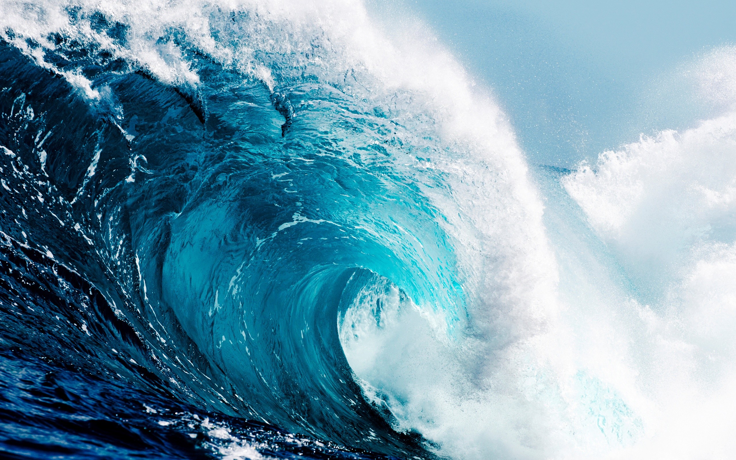 2560x1600 tsunami, big wave, ocean, waves, water