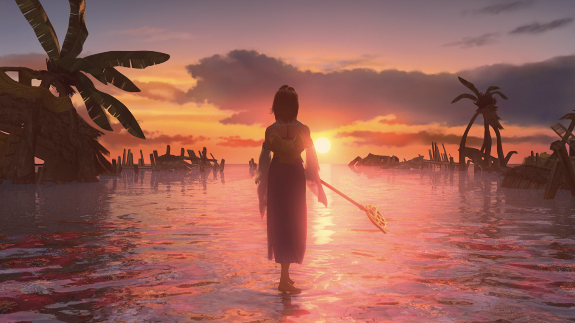 1920x1080 Final Fantasy X|X-2 HD Limited Edition Details Â» Yuna in the game's many  FMV.