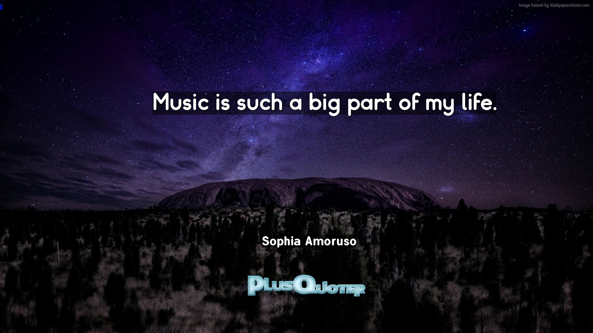 1920x1080 Download Wallpaper with inspirational Quotes- "Music is such a big part of my  life