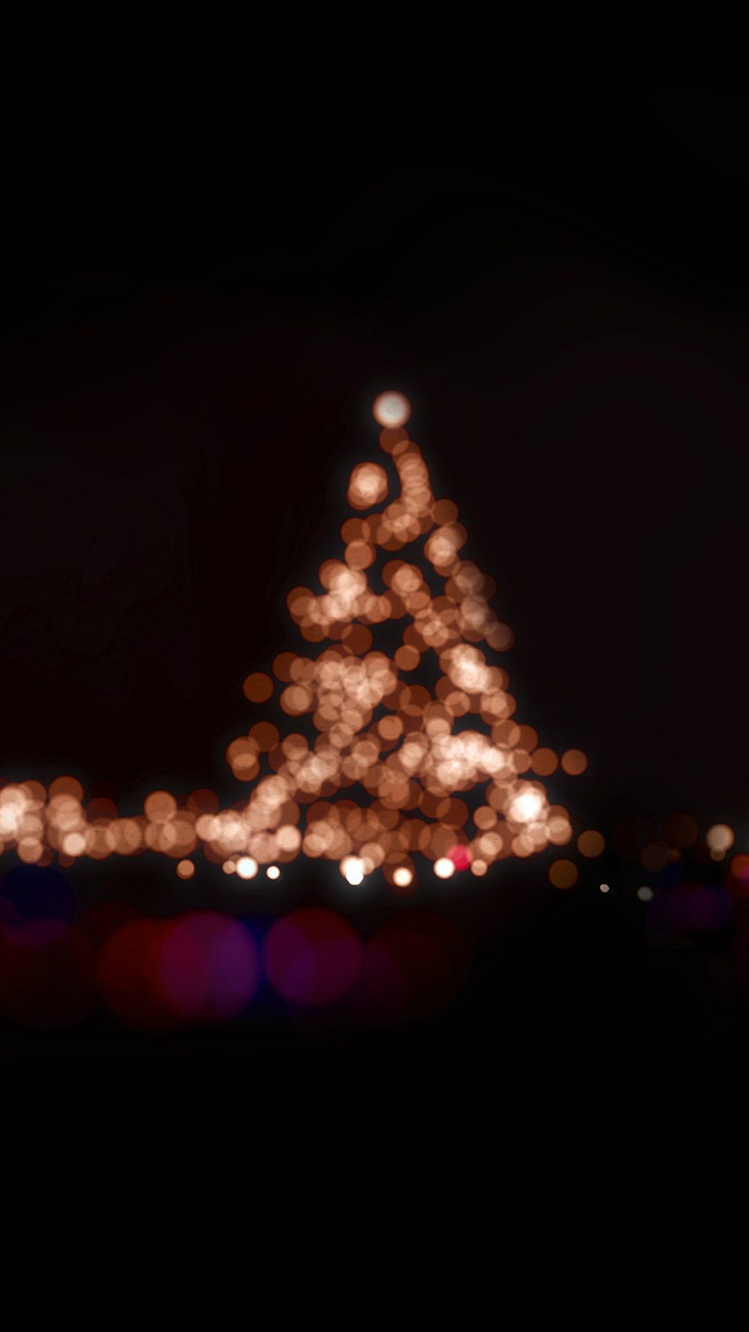 1080x1920 Christmas Lights Bokeh Love Dark Night #iPhone #6 #plus #wallpaper