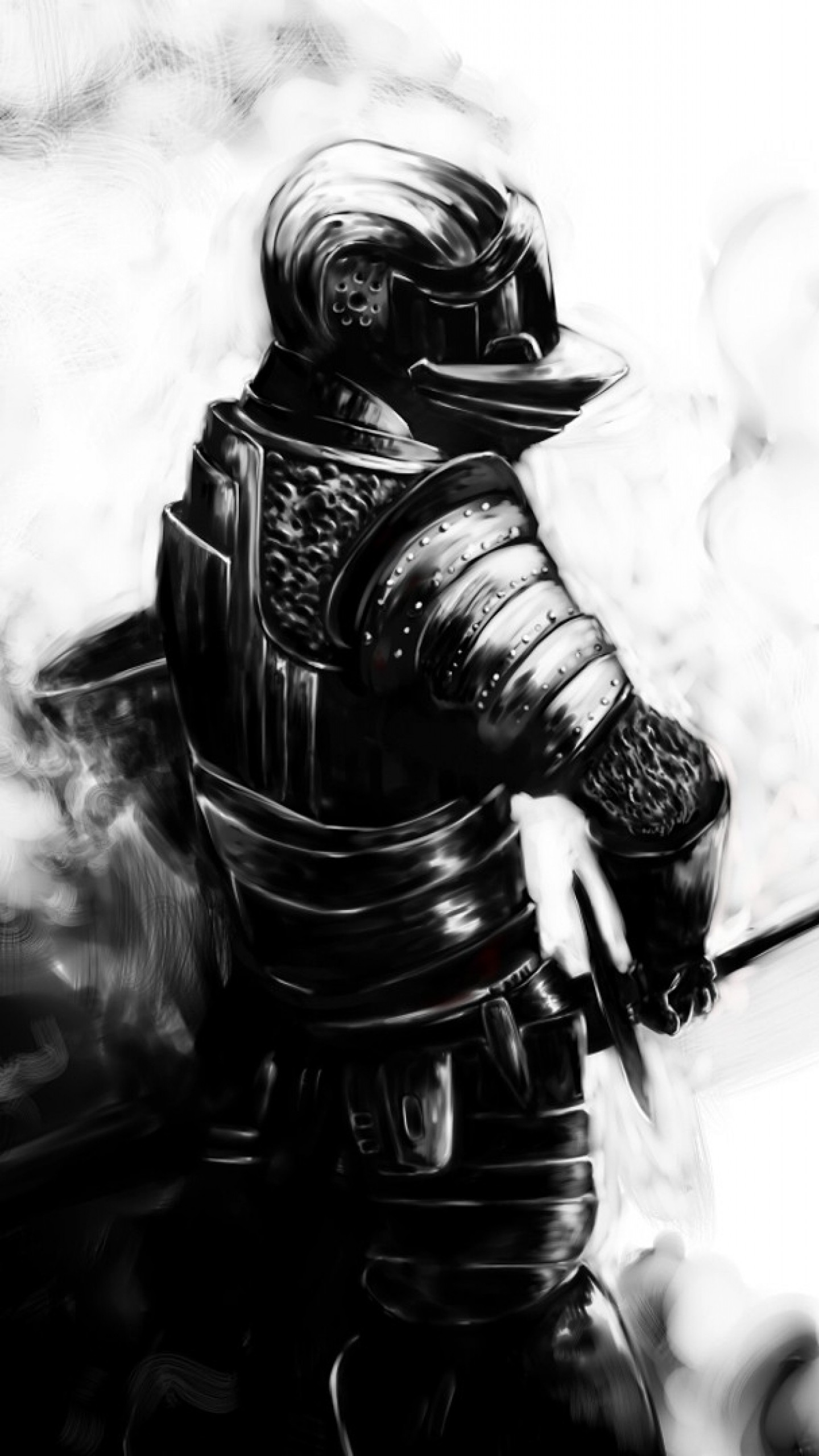 1440x2560 Preview wallpaper dark souls, knight, sword, armor, helmet 