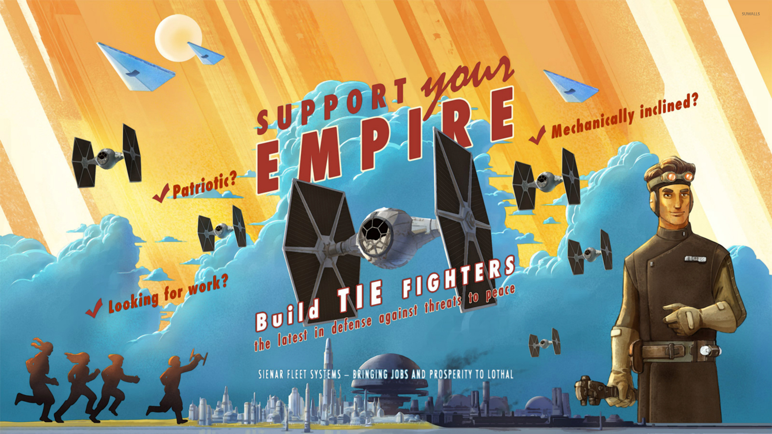 2560x1440 Star Wars Rebels propaganda poster wallpaper