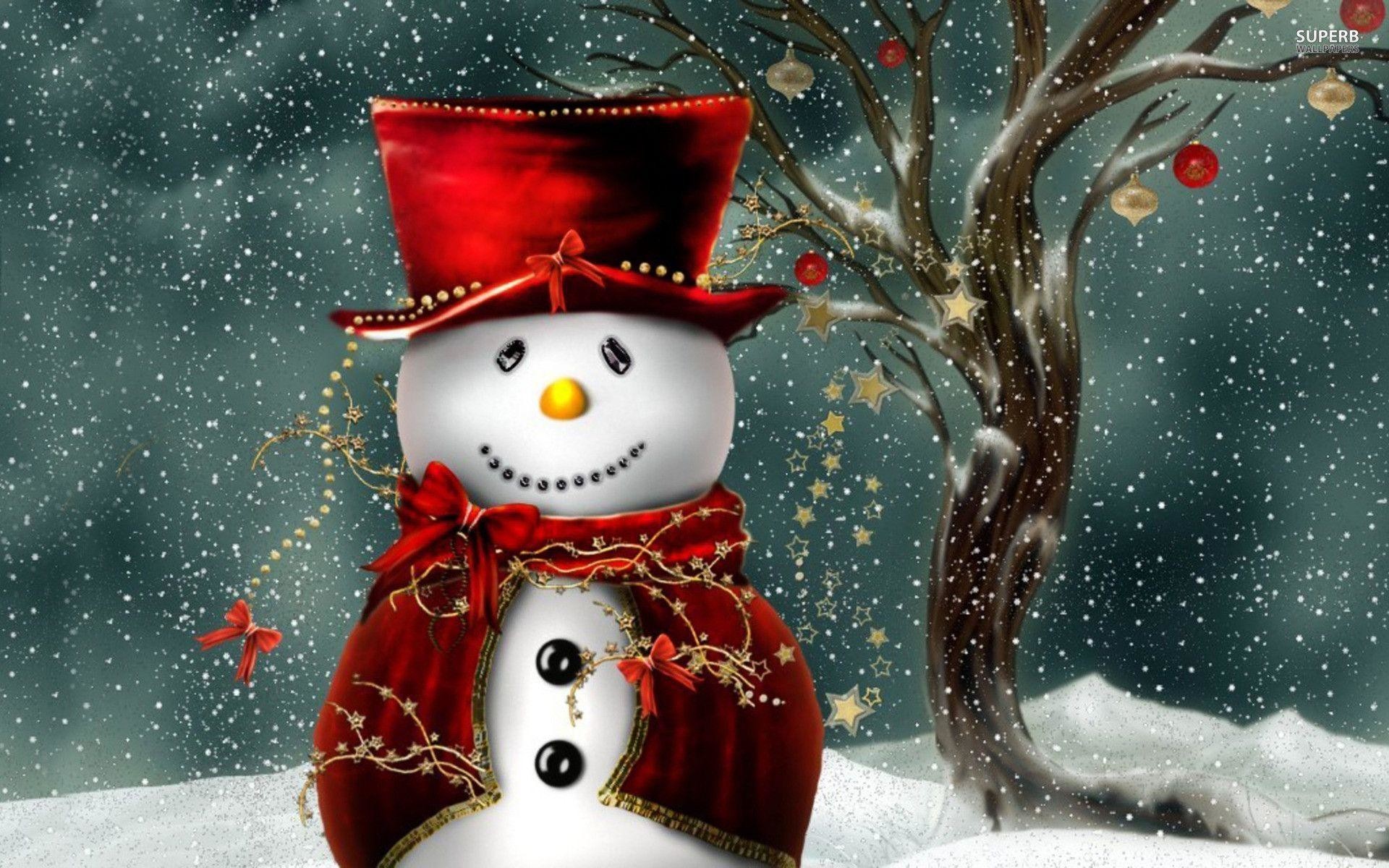 1920x1200 Christmas Snowman Wallpaper x