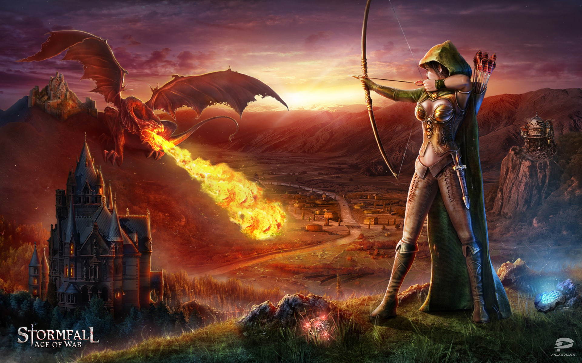 1920x1200  wallpaper game, archery, mythology, sky, pc game