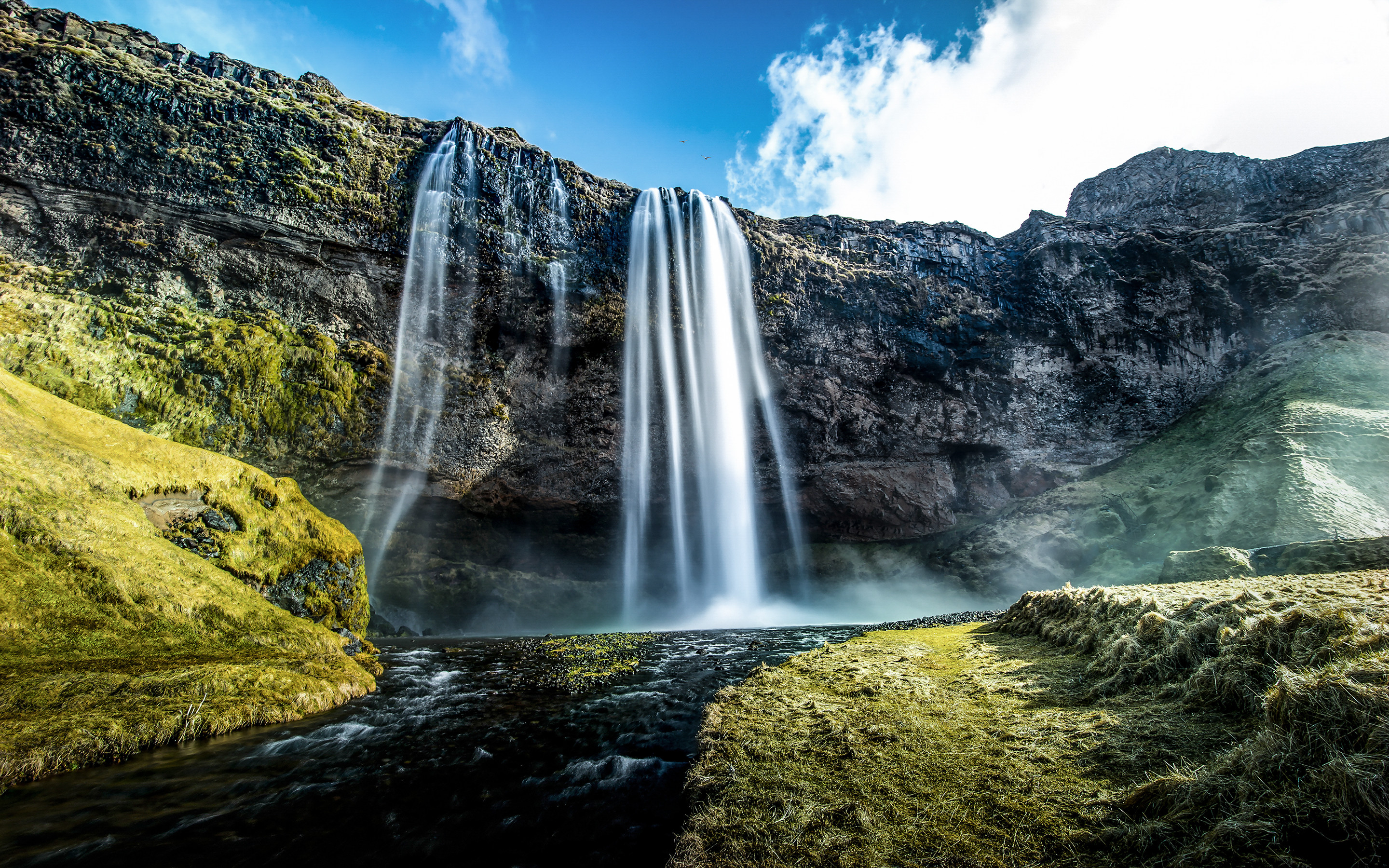 2880x1800 Seljalandsfoss Waterfalls Iceland