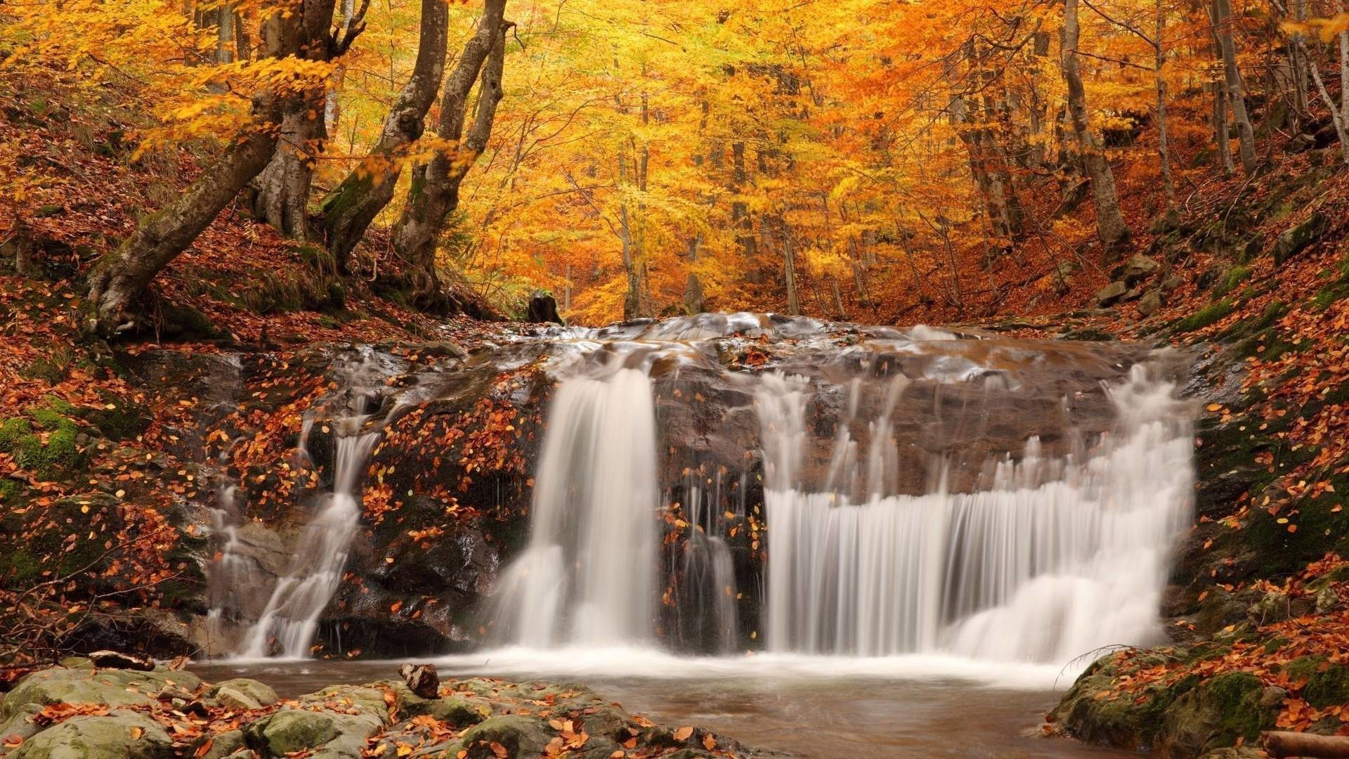1920x1080 Waterfall Fall Desktop Images Autumn Screen