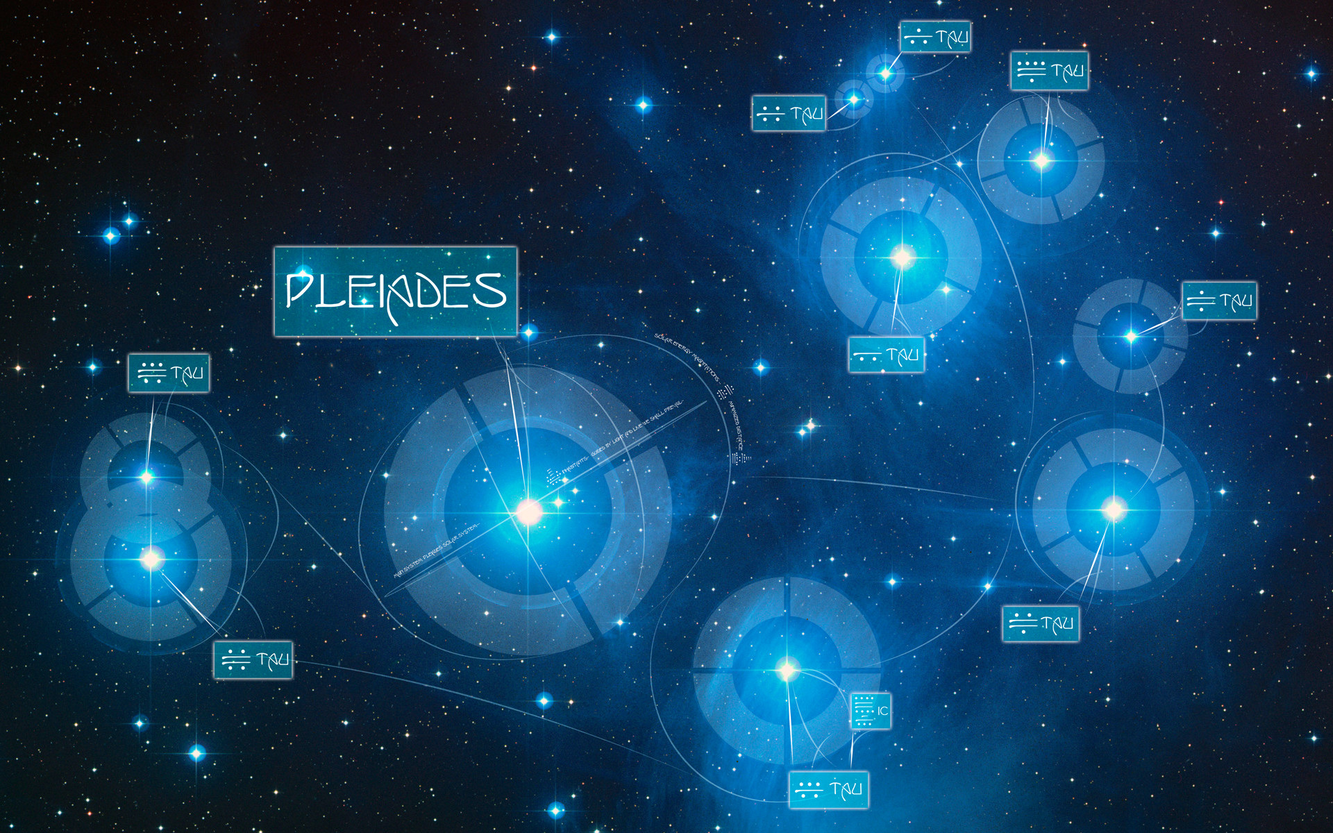 1920x1200 Pleiades System by OAAN.deviantart.com