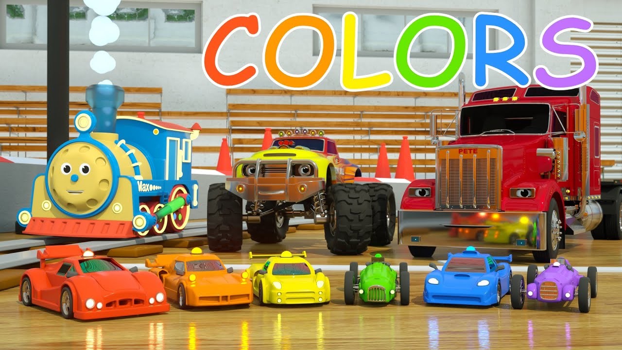 1920x1080 Learn Colors and Race Cars with Max, Bill and Pete the Truck - TOYS (Colors  and Toys for Toddlers) - YouTube