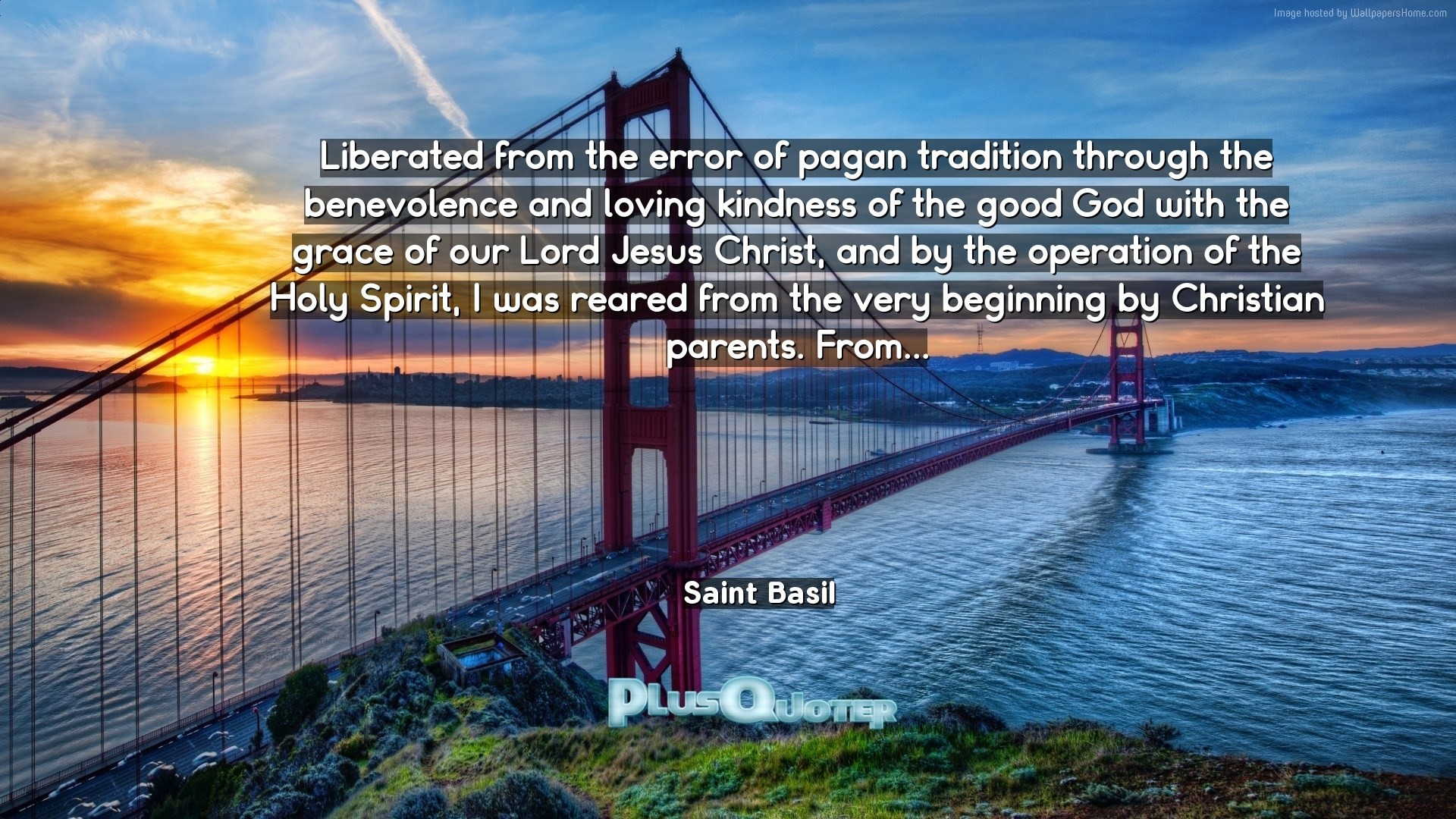 1920x1080 Download Wallpaper with inspirational Quotes- "Liberated from the error of  pagan tradition through the
