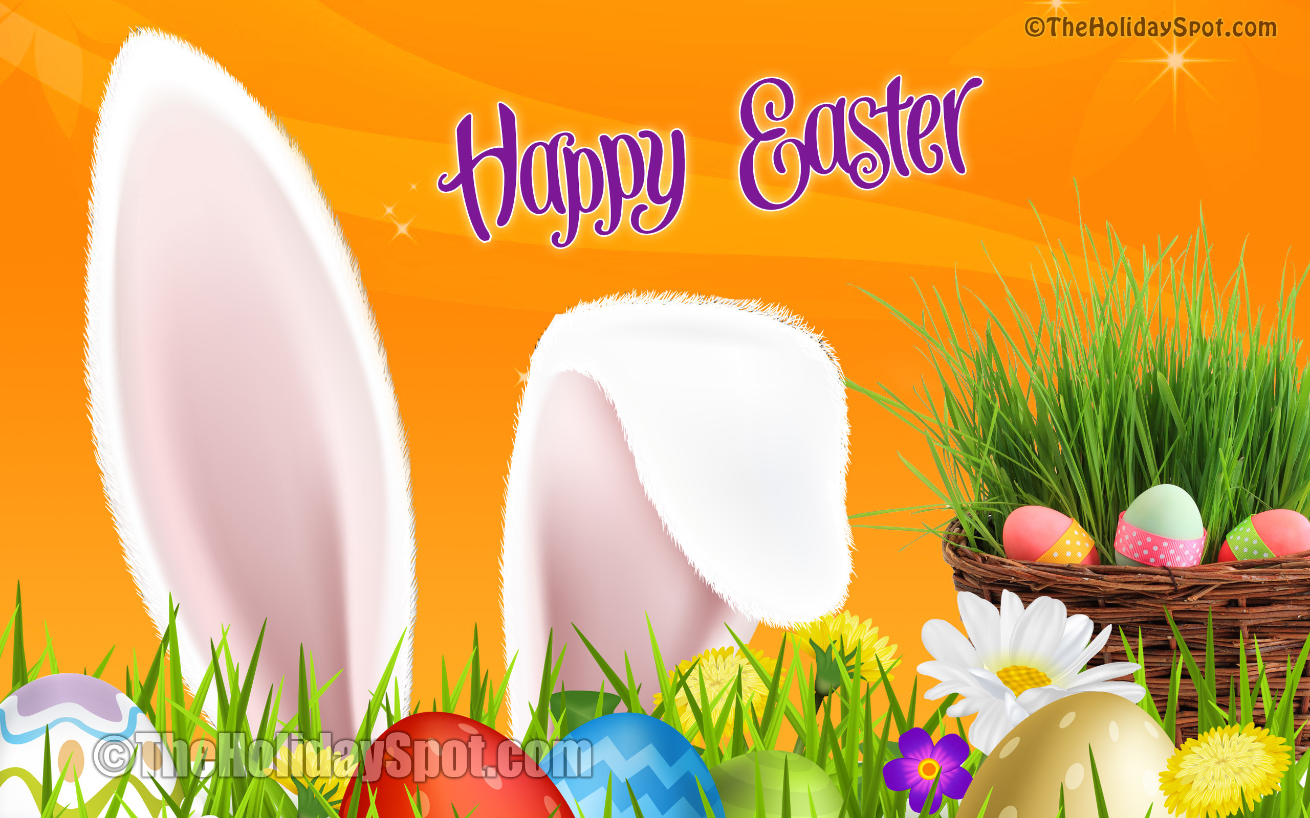2560x1600 HD colorful wallpaper with Easter wishes