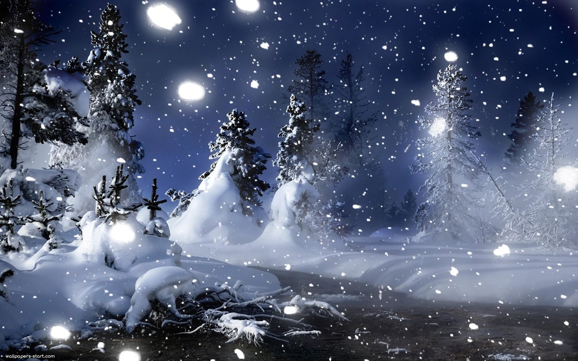 1920x1200 Wallpapers For > Romantic Winter Night Wallpaper