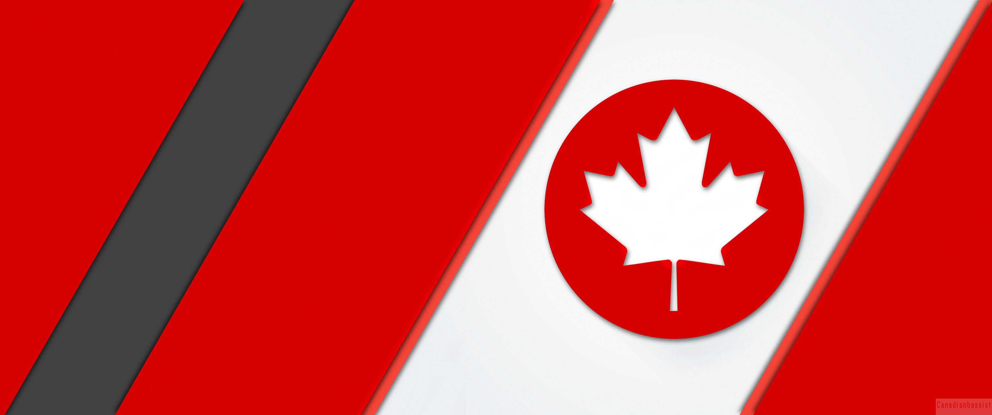 3440x1440 ... Canadianbassist Material Canadian wallpaper 21:9 (3440 x 1440) by  Canadianbassist