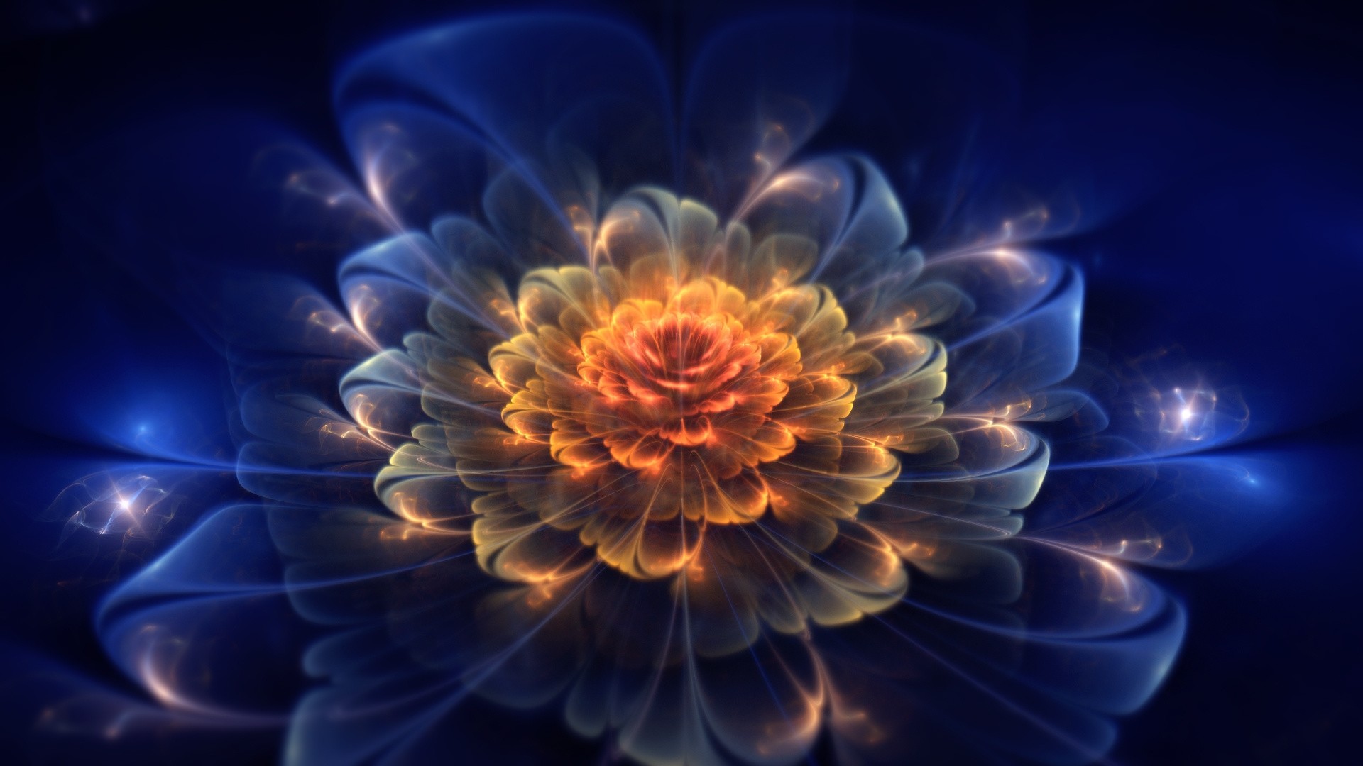 1920x1080 ... Background Full HD 1080p.  Wallpaper fractal, flower, light,  dark