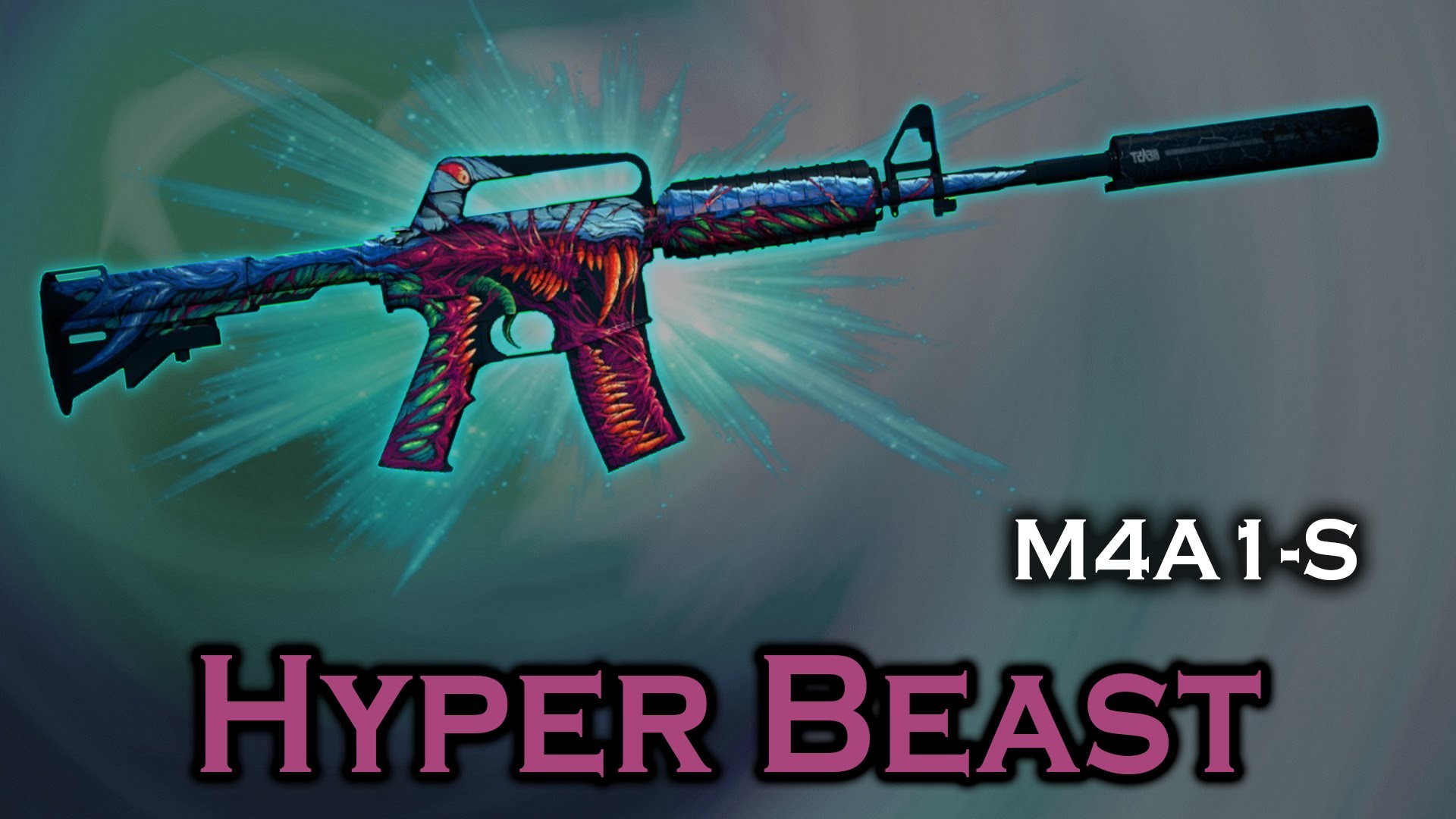 Download wallpaper fragments, flame, paint, workshop, cs go, custom paint  job, m4a1-s, hyper beast, section weapon in resolution 1920x1080