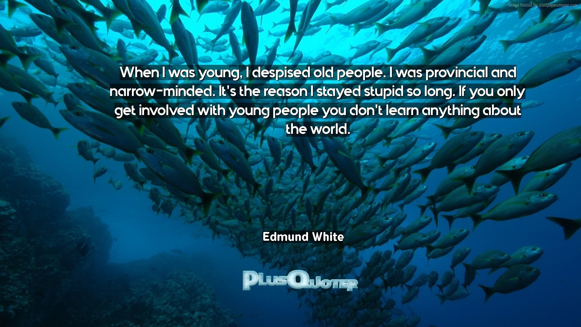 1920x1080 Download Wallpaper with inspirational Quotes- "When I was young, I despised  old people