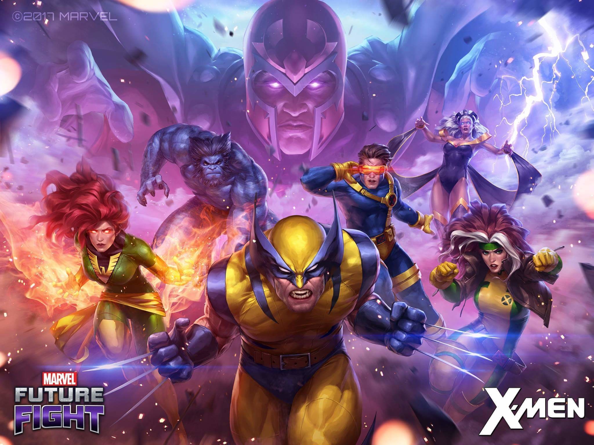 2048x1536 New Key Art for Marvel Future Fight X-Men Event Plus Wolverine, Jean Grey  and Magneto