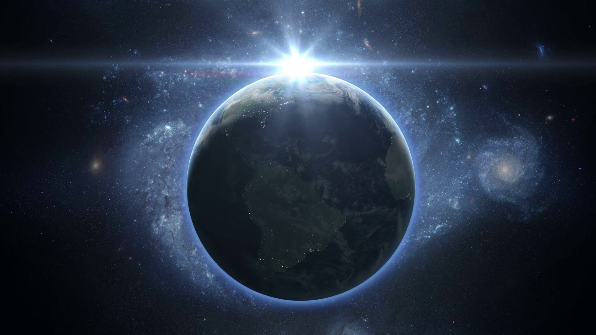 1920x1080 Planet Earth as seen from space. With stars background. realistic 3d  animation Stock Video Footage - VideoBlocks