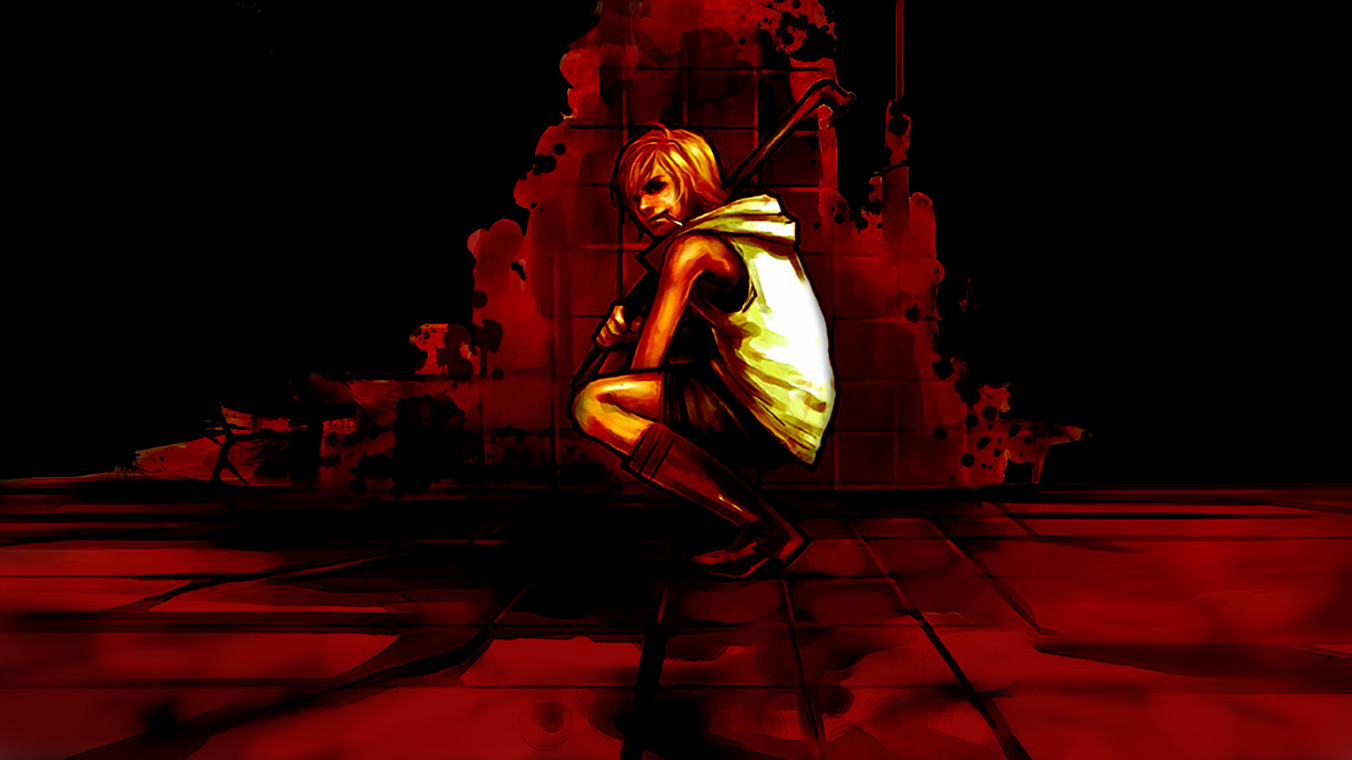 1920x1080 Silent Hill 3 Bloody Wallpaper v2.0 by Razpootin