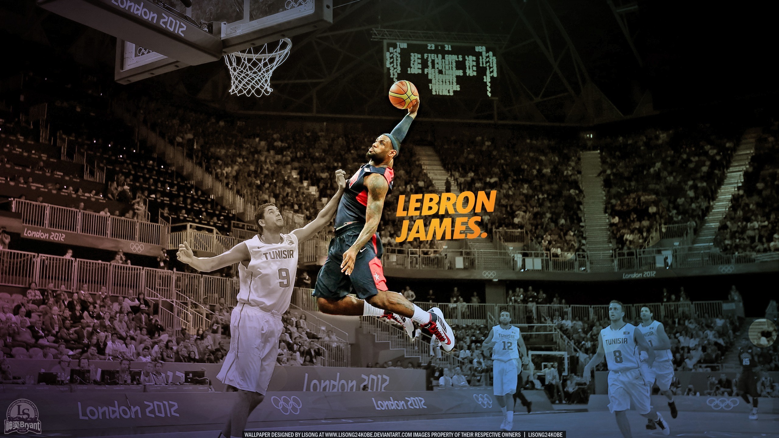 2560x1440 Nba lebron james dunk basketball player wallpaper