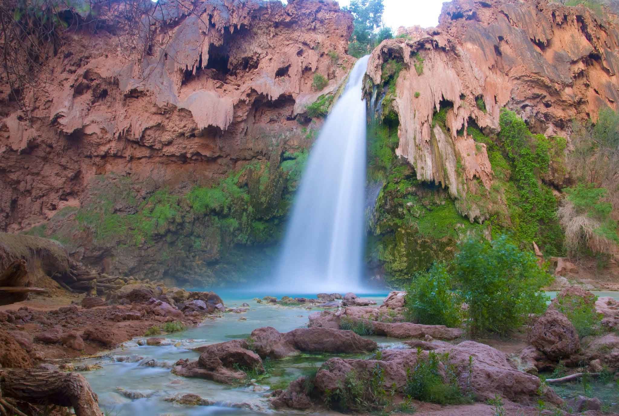 2048x1376 Waterfalls Nature Havasu Canyon Grand Arizona Falls Usa Background Wallpaper