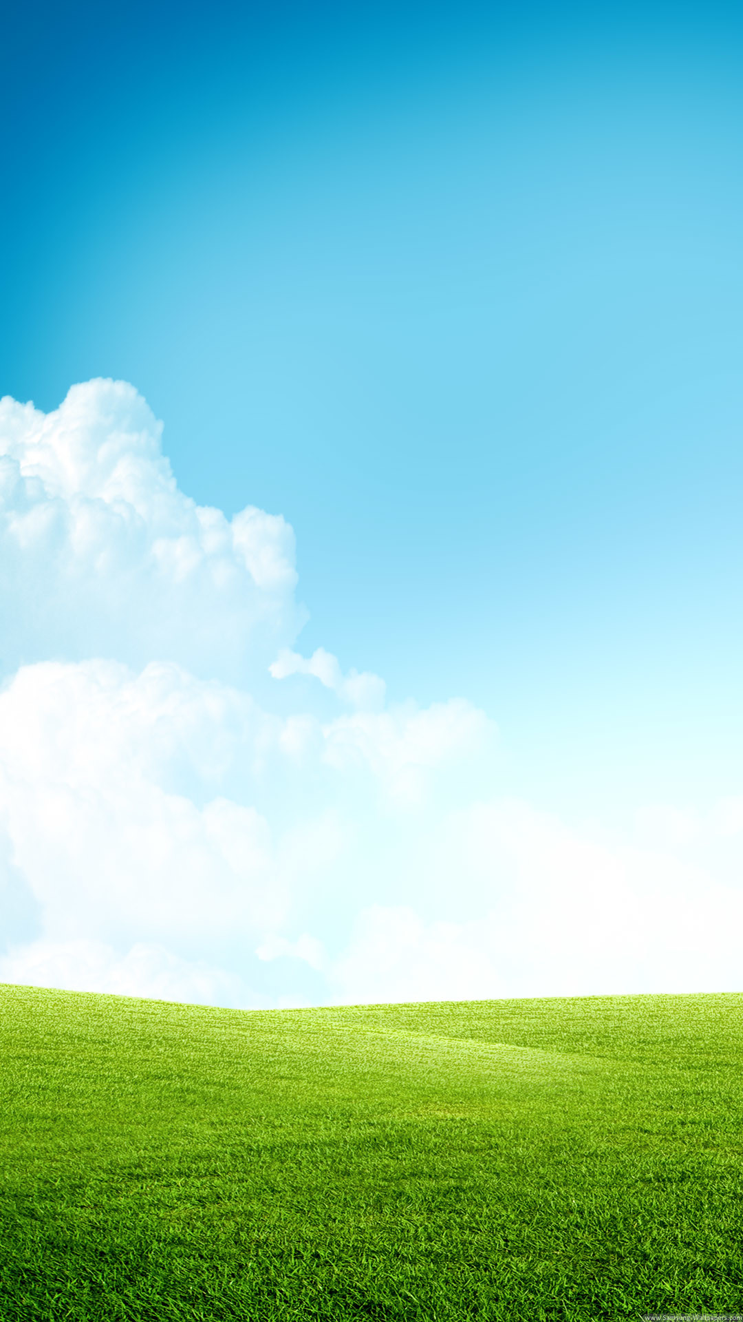 1080x1920 Grass Field Blue Sky Clouds iPhone 6 Plus HD Wallpaper ...