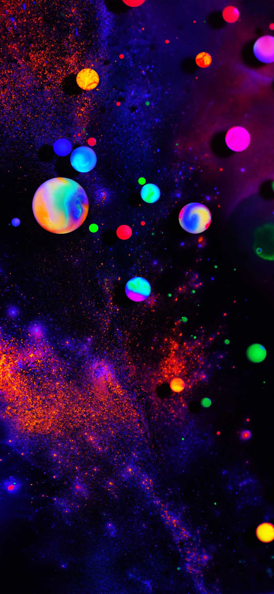 1125x2436 neon_night-stars-iPhone-Xs-Background