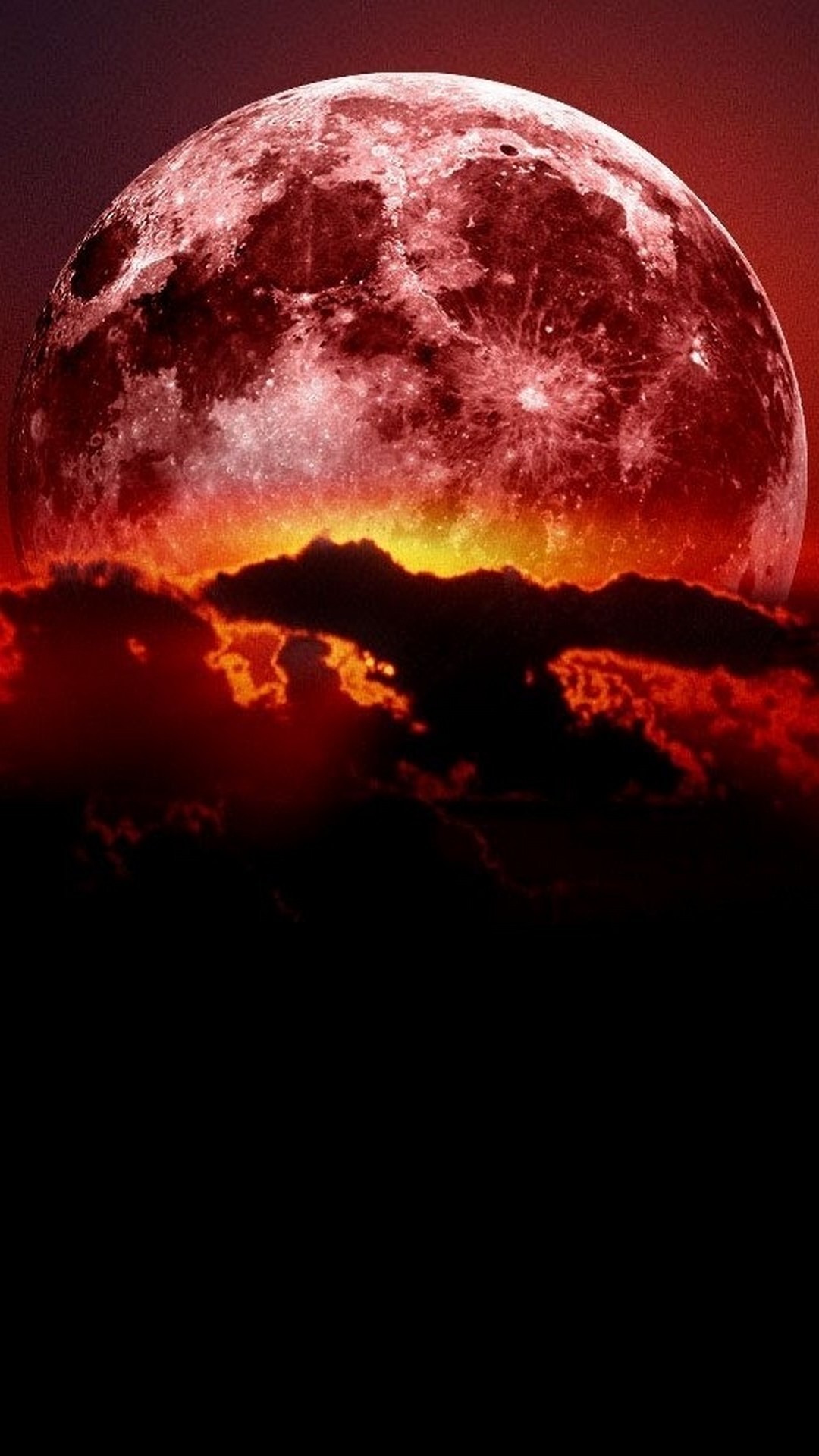 1080x1920 Super Blood Moon Wallpaper Android with HD resolution 