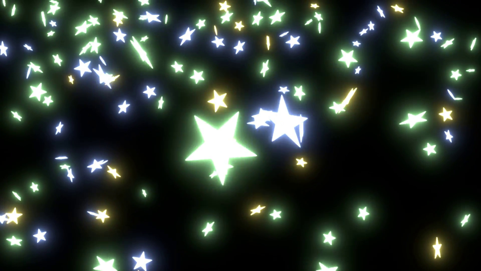 1920x1080 Subscription Library Animated falling stars on black background. Most stars  are with glowing cold colors (light
