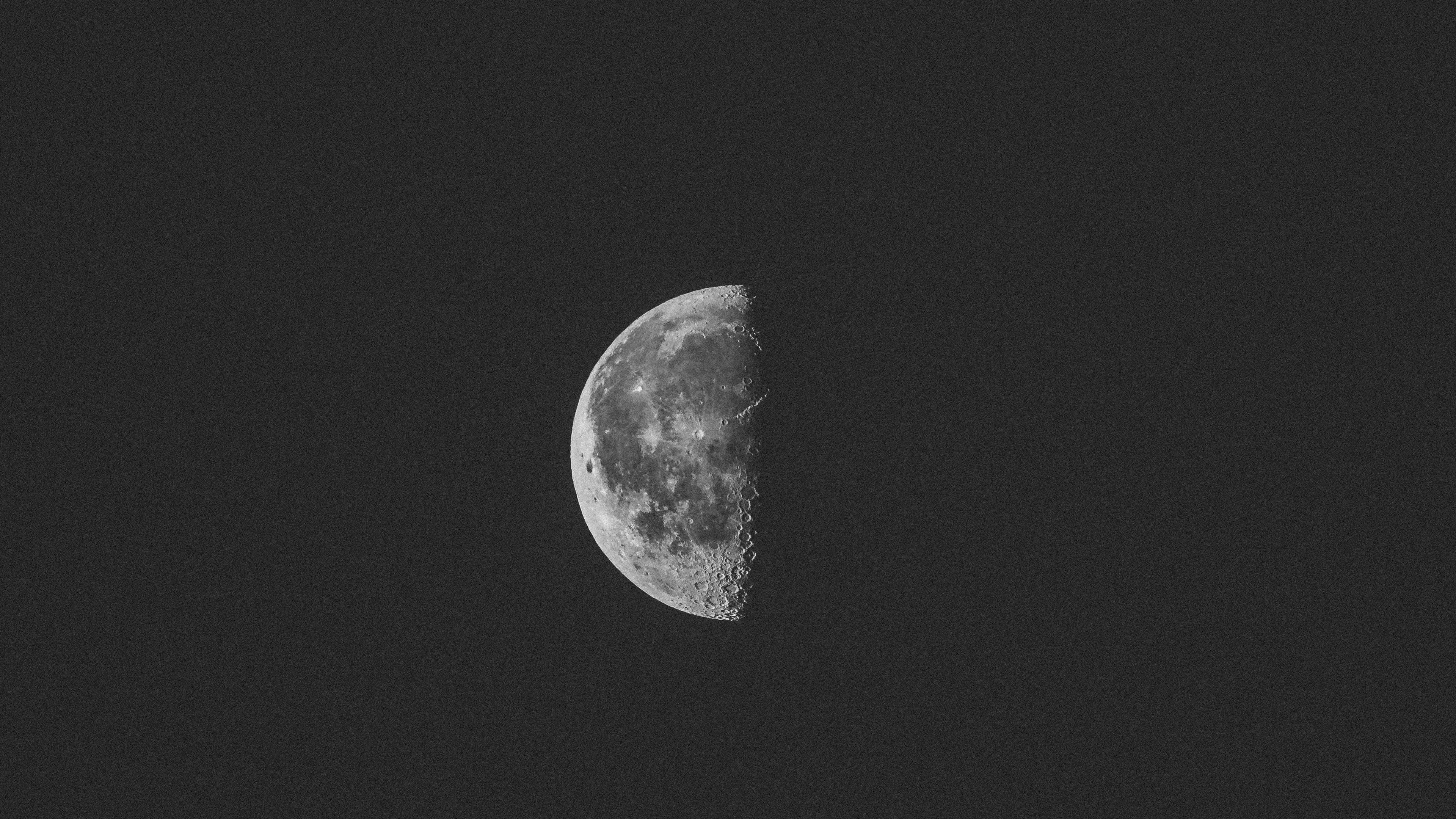 3840x2160 Dark Night Moon 4k