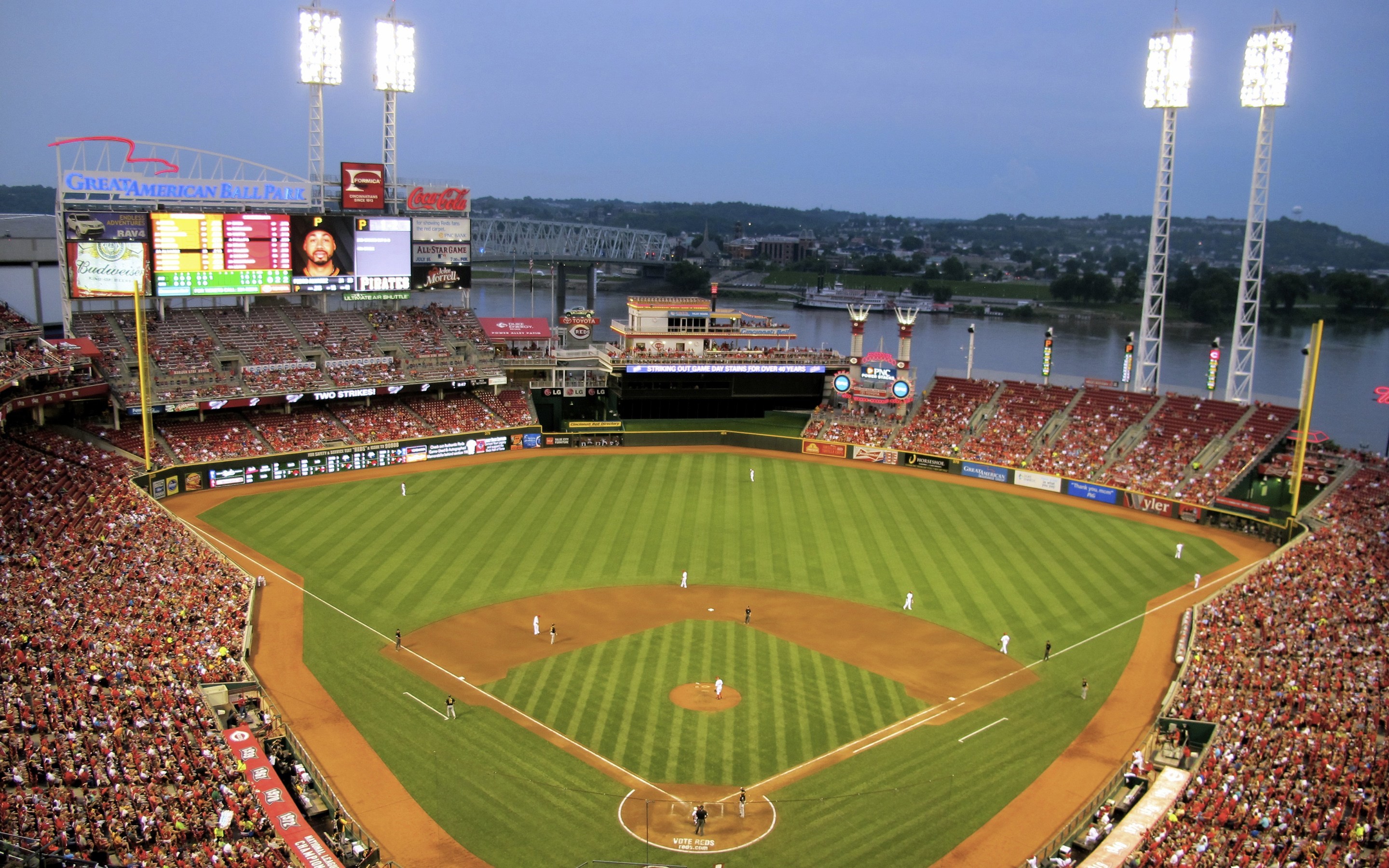 2880x1800 Cincinnati Reds Great American Ballpark Visit Clermont County. Wallpapers  ...