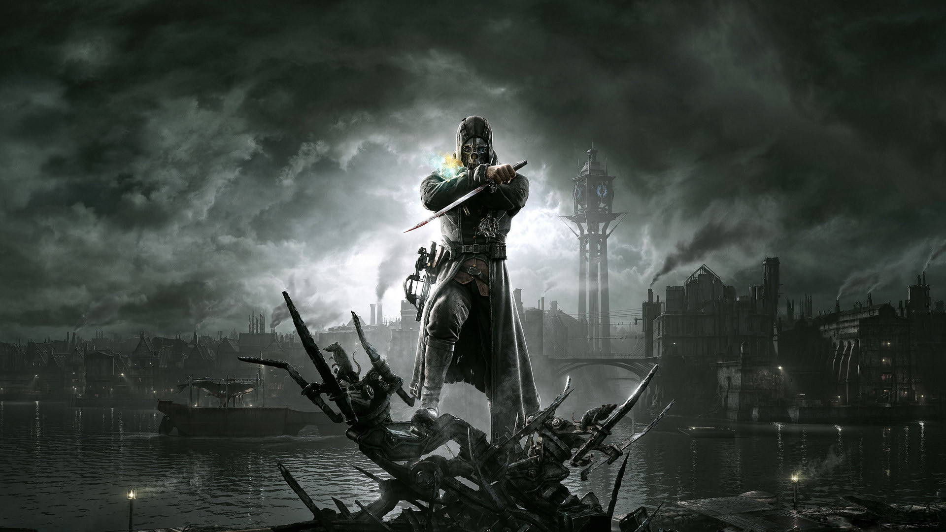 1920x1080 Dishonored video game wallpaper.