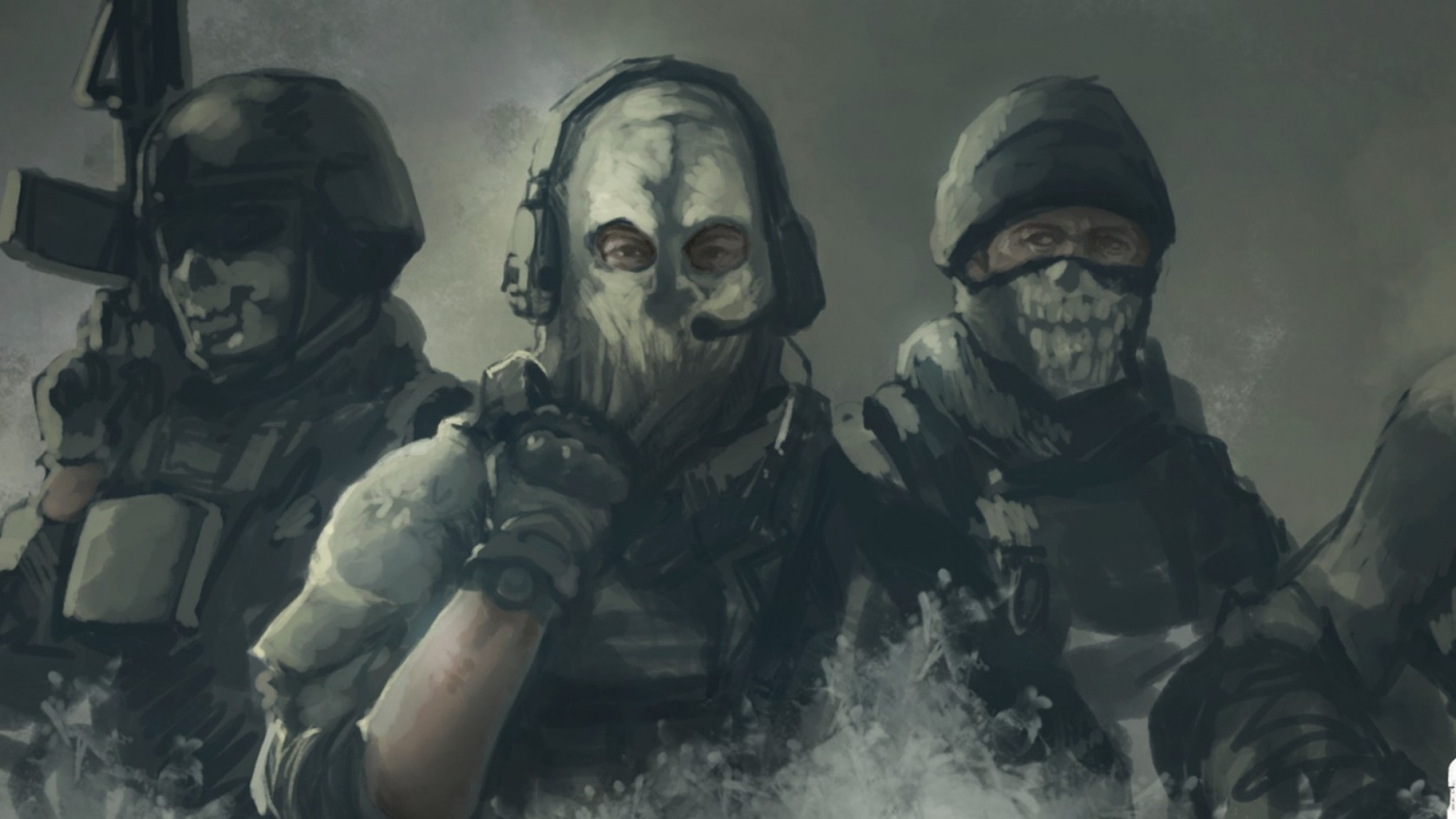 2048x1152 Preview wallpaper call of duty, ghosts, art 