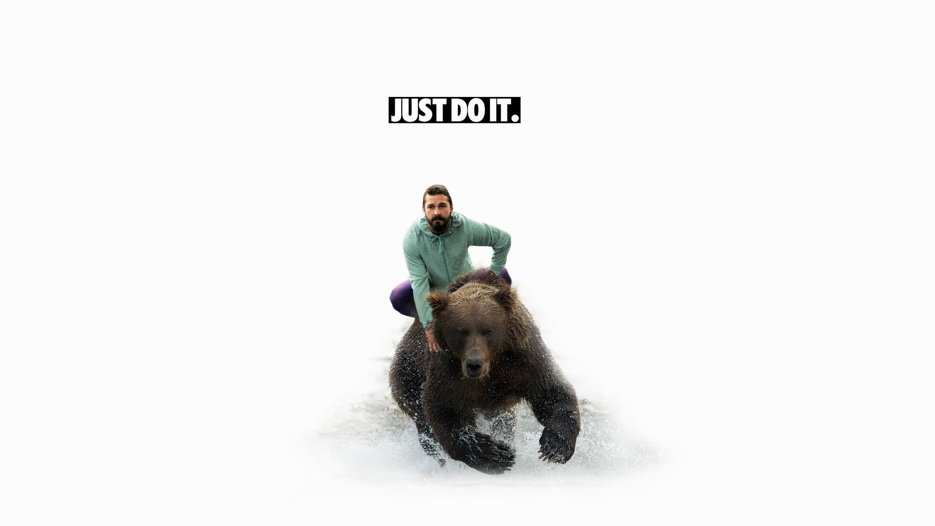 1920x1080 wallpaper.wiki-Shia-labeouf-white-bear-grizzly-bear-just-do-it -images-PIC-WPE0010487