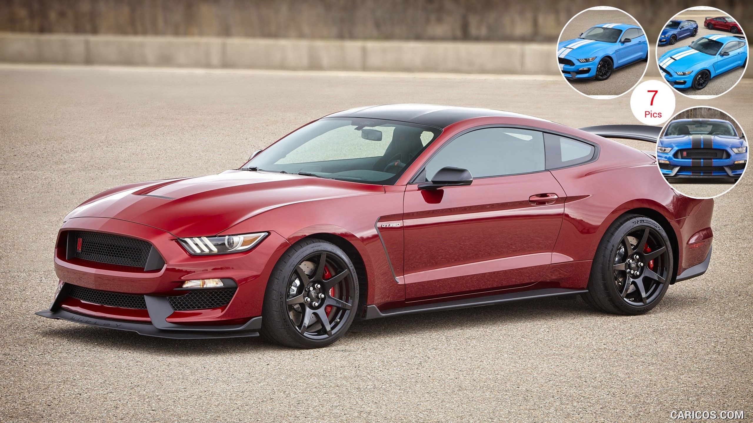 2560x1440 2017 Ford Mustang Shelby GT350R (Color Ruby Red Metallic) | Side .