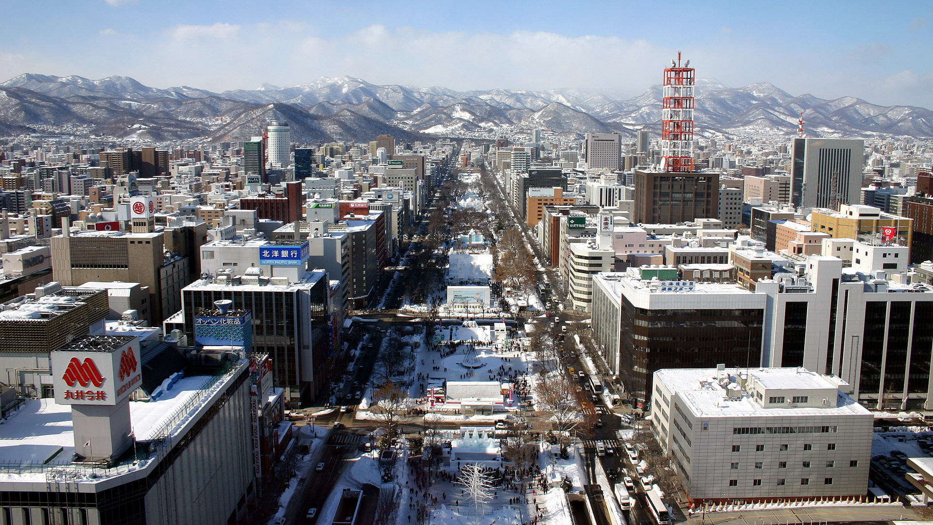 1920x1080 Cities Japan Sapporo Snow Festival Winter