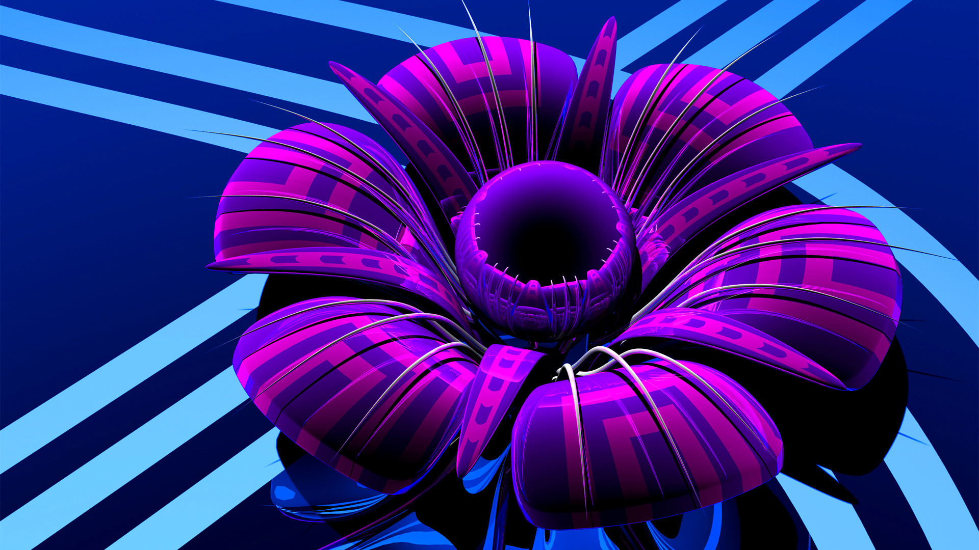 1920x1080 hd pics photos best stunning 3d animated flower glossy neon purple hd  quality desktop background wallpaper