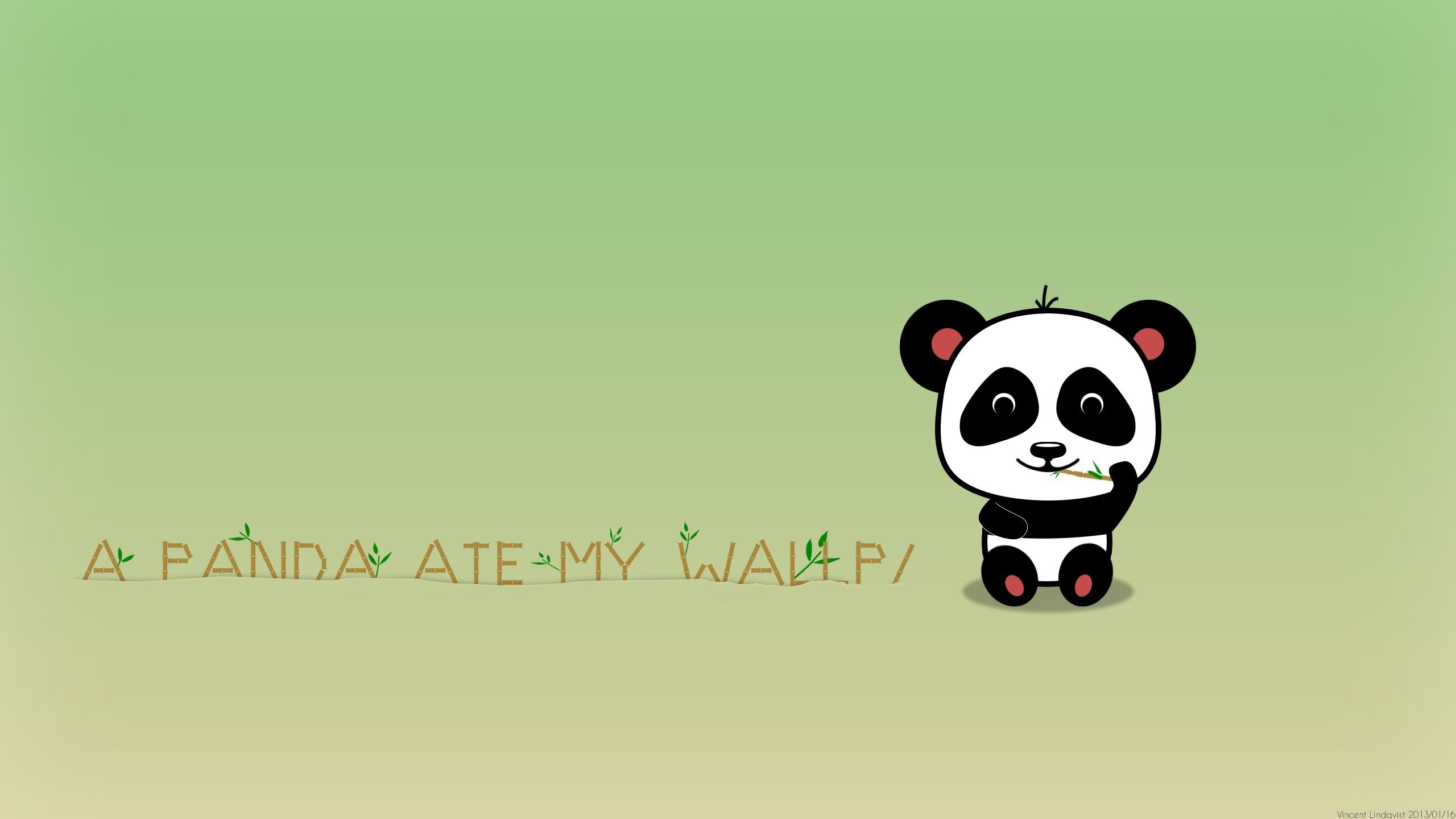 2560x1440 Funny Cute Panda Eat Bamboo Wallpaper #8013 | Frenzia.com
