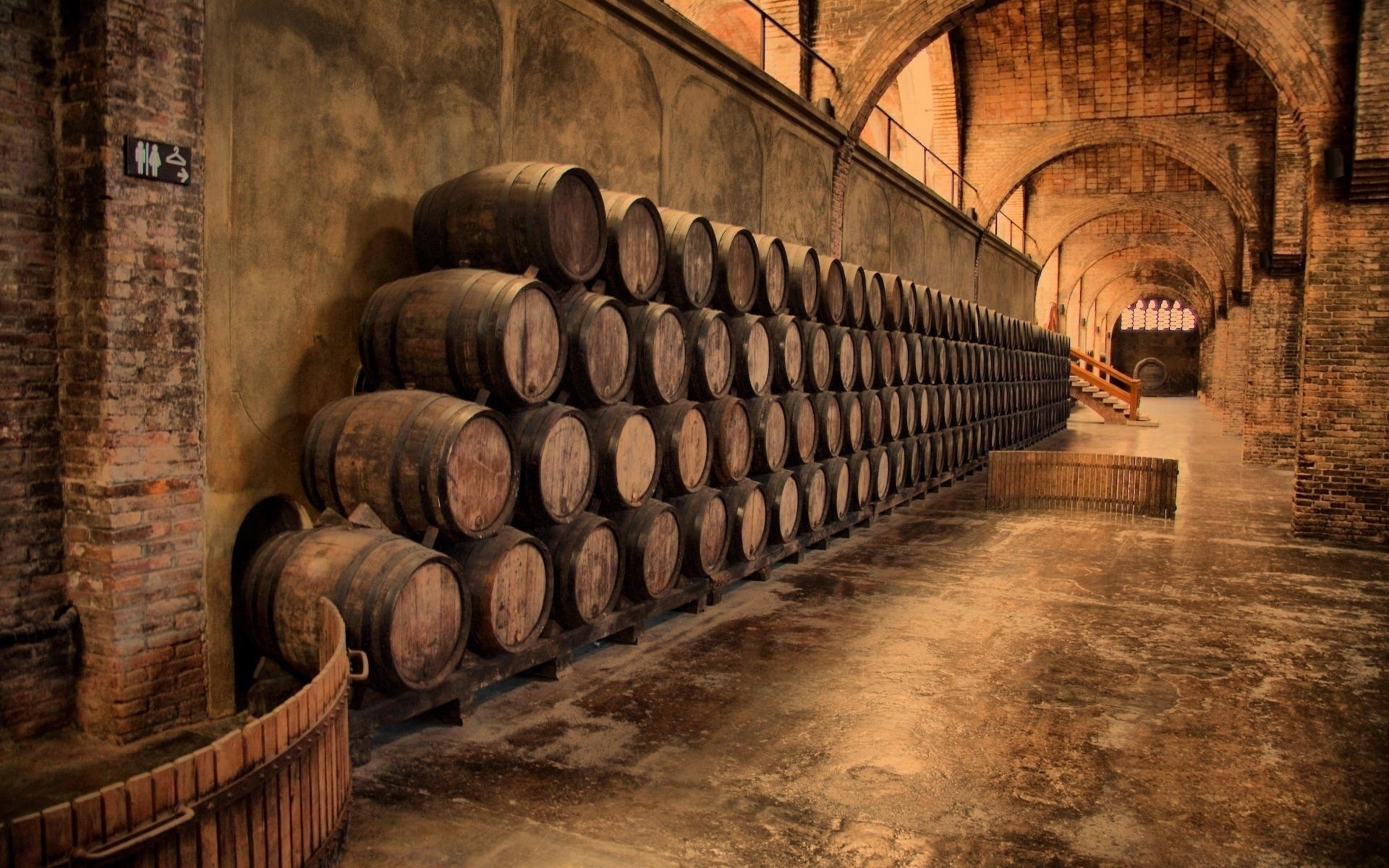 1920x1200 Wine, Barrel Row, stack of wine barrels hdr wallpaper - ForWallpaper .