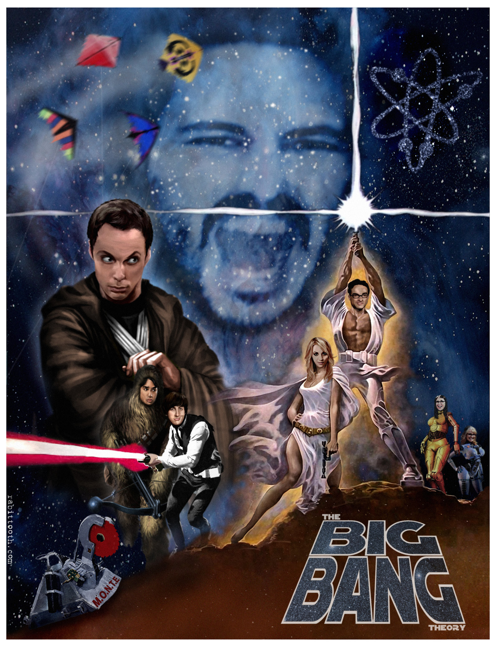 1600x2085 Big Bang Theory Star Wars Poster by Rabittooth