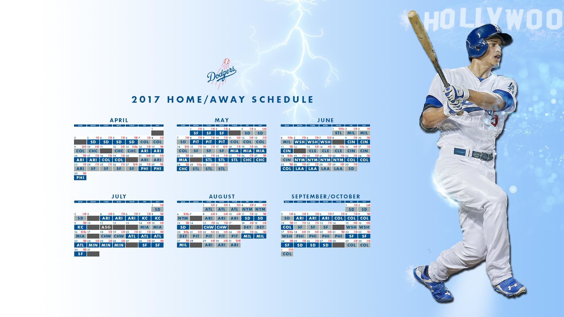1920x1080 Made a 2017 schedule wallpaper featuring Corey Seager!