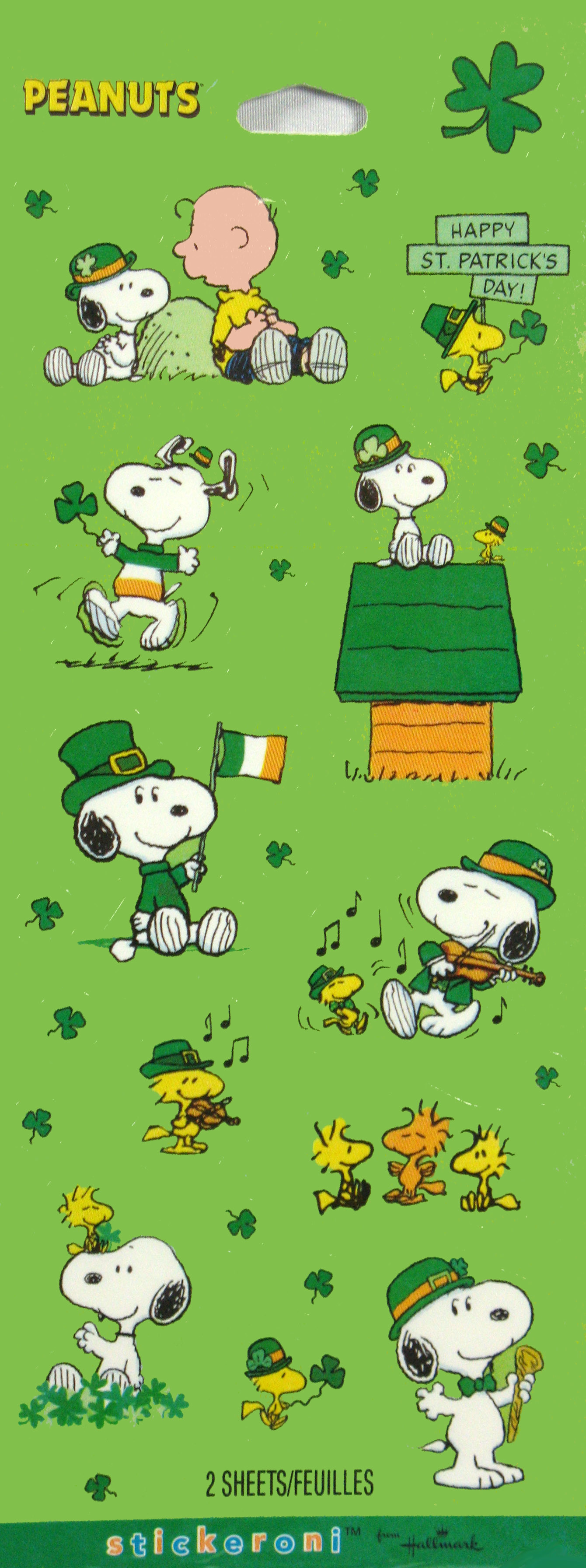 1340x3584 Peanuts Gang St Patricks Day Stickers Snoopn4pnutscom 