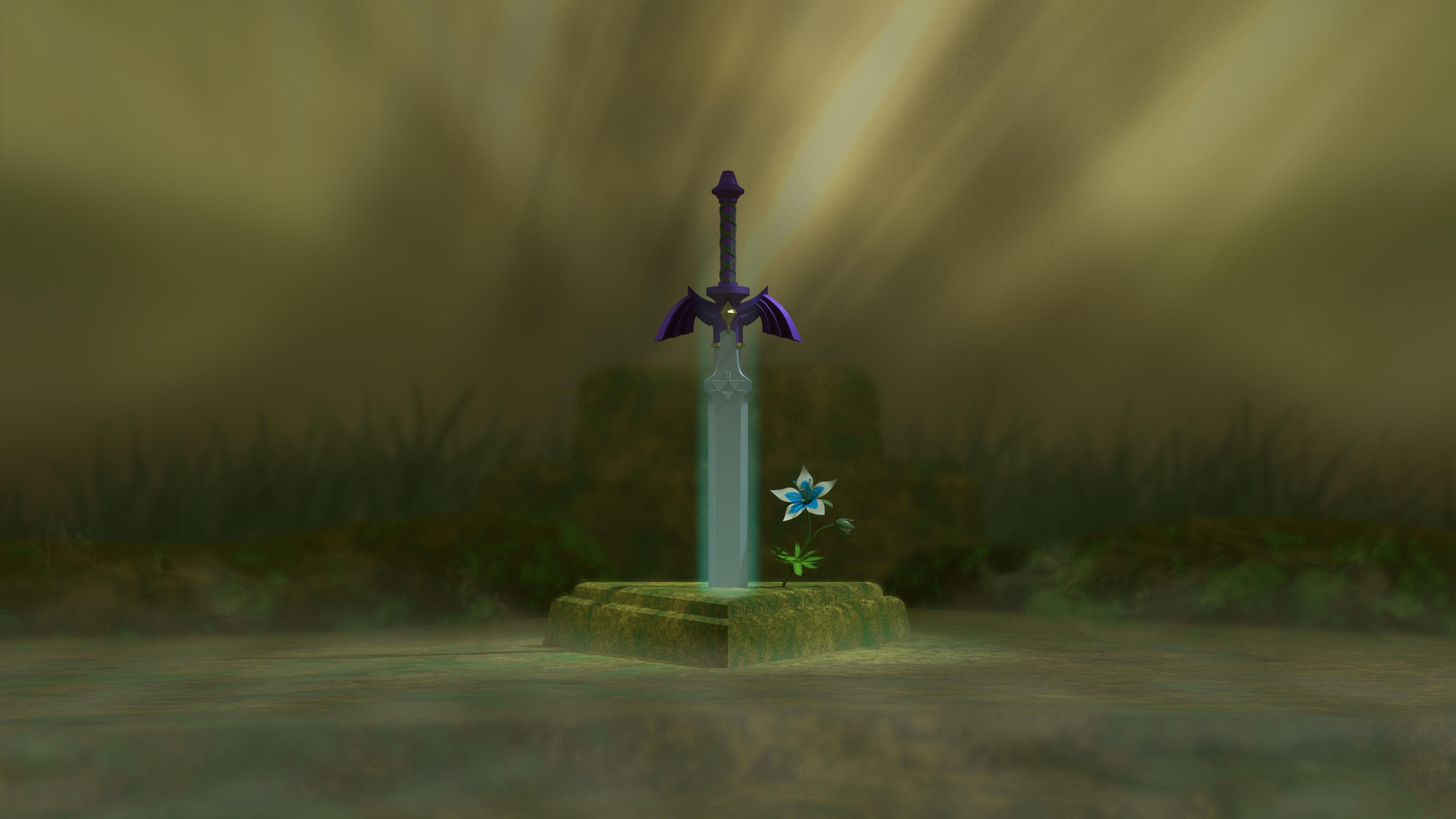 3840x2160 I made a Master Sword wallpaper (4k) in Blender and Photoshop. Hope you all  enjoy!
