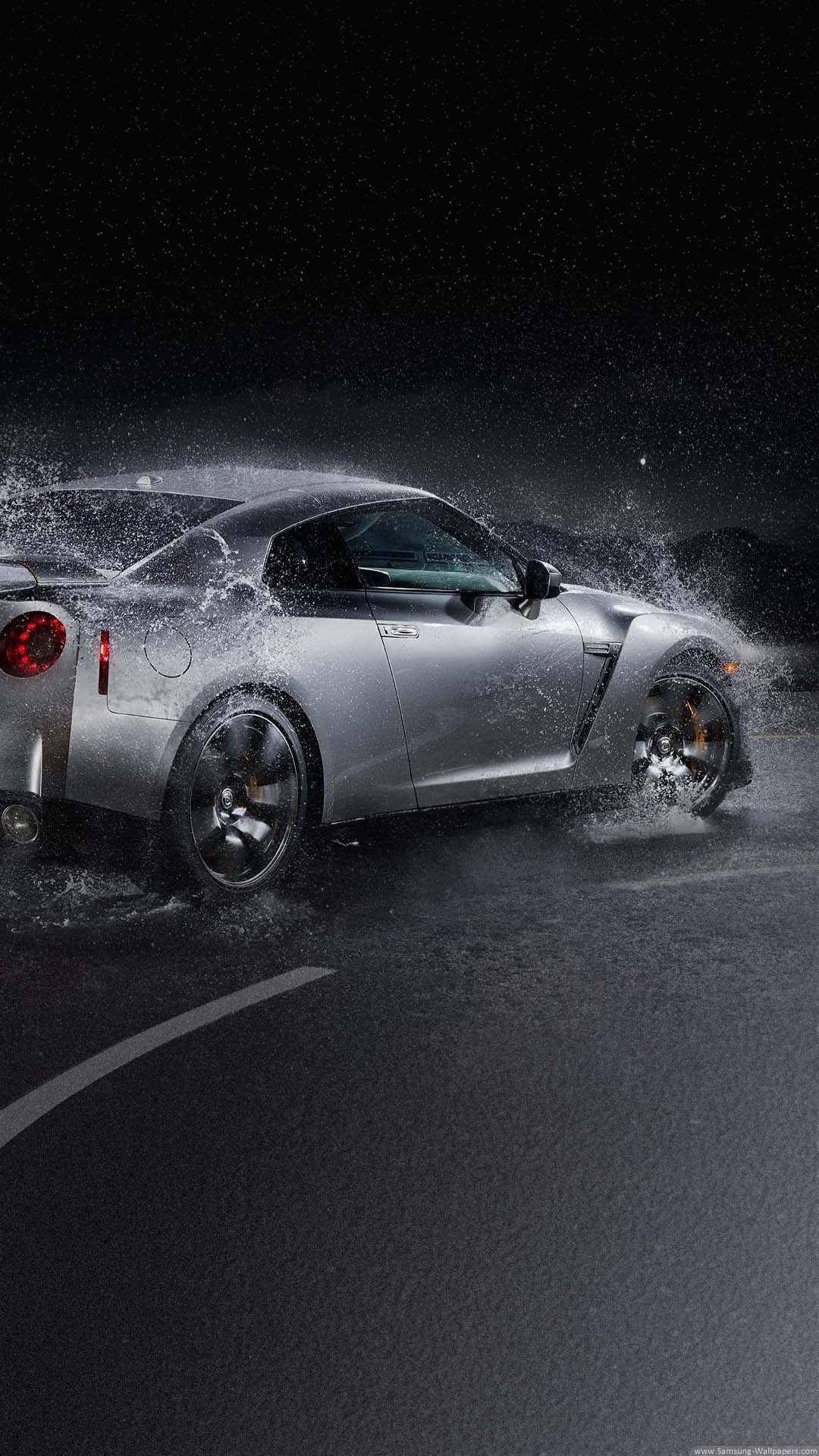 1080x1920 Nissan GTR Sport Car Rain iPhone 6 Plus HD Wallpaper ...