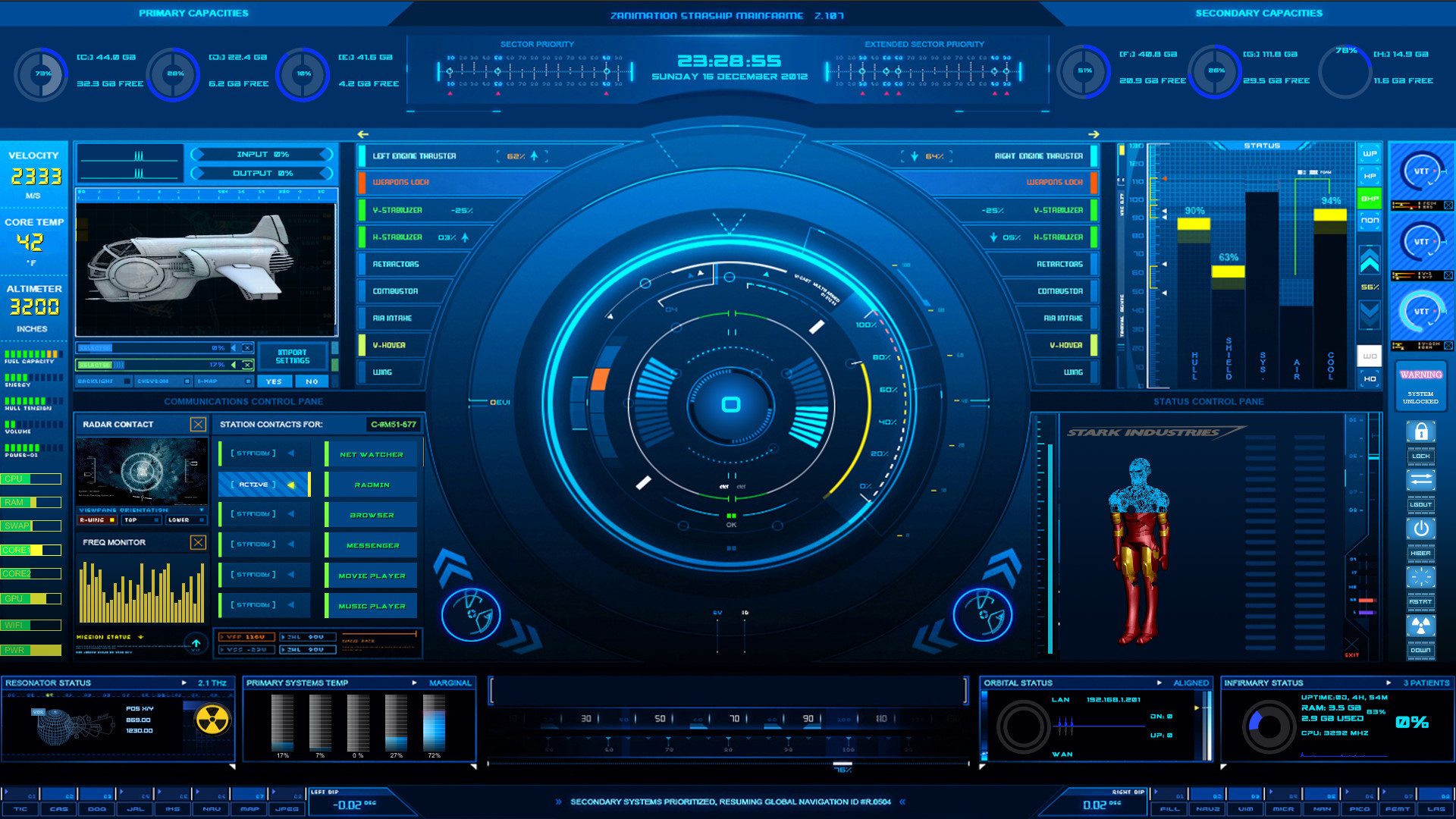 1920x1080 Jarvis Hud Wallpaper Cockpit hud by thezeis