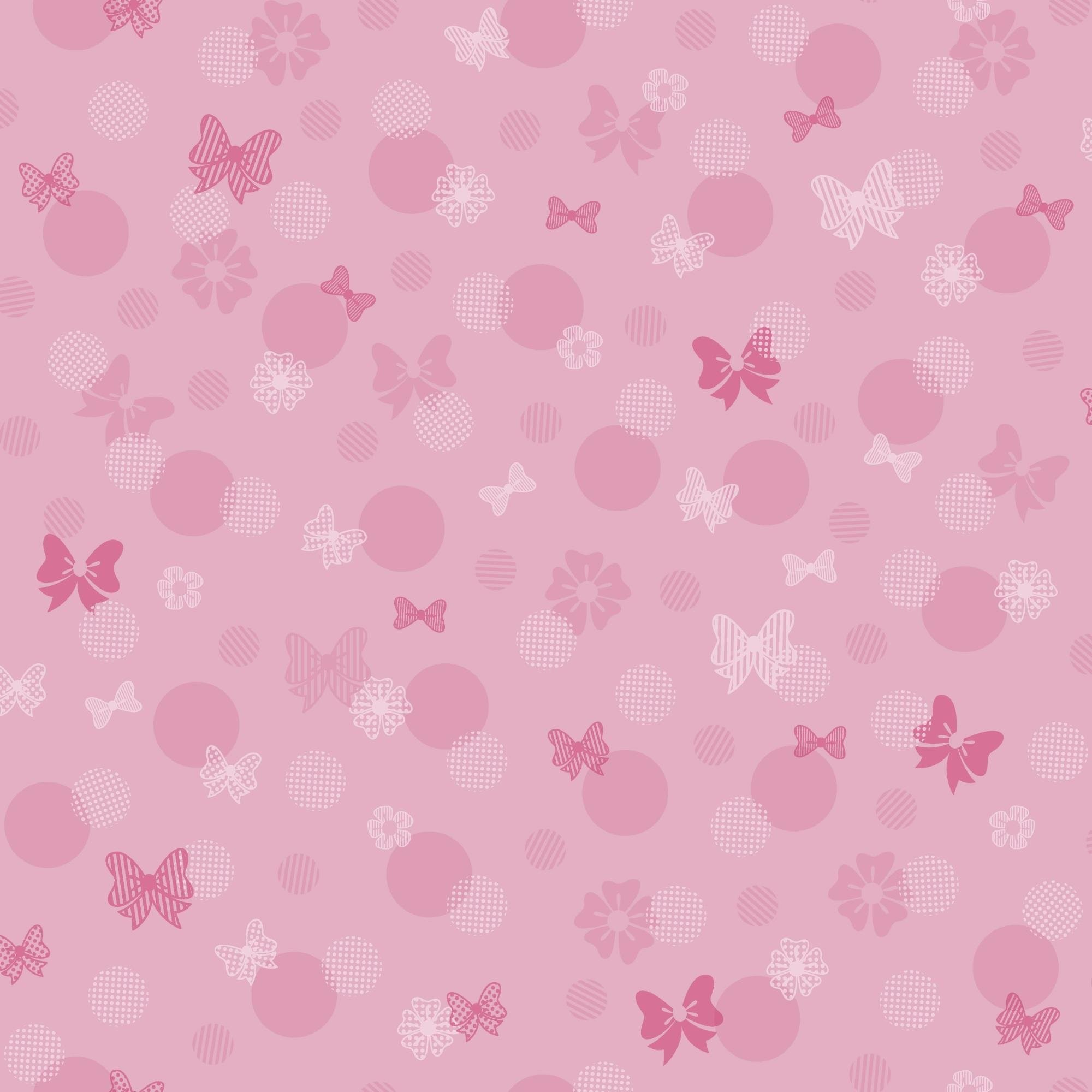 2000x2000 York Wallcoverings Disney Kids III Minnie Mouse Bows and Dots 33' x 20.5"  Wallpaper Roll | Wayfair.ca