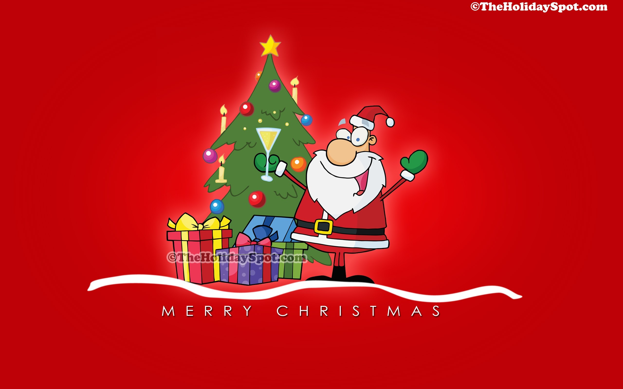 2560x1600 Christmas Cartoon Wallpaper