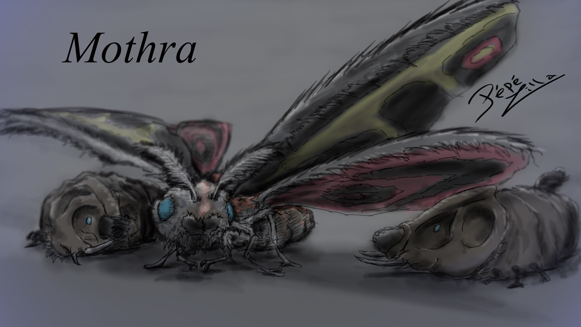 1920x1080 ... 1 Hour - Mothra by pepezilla