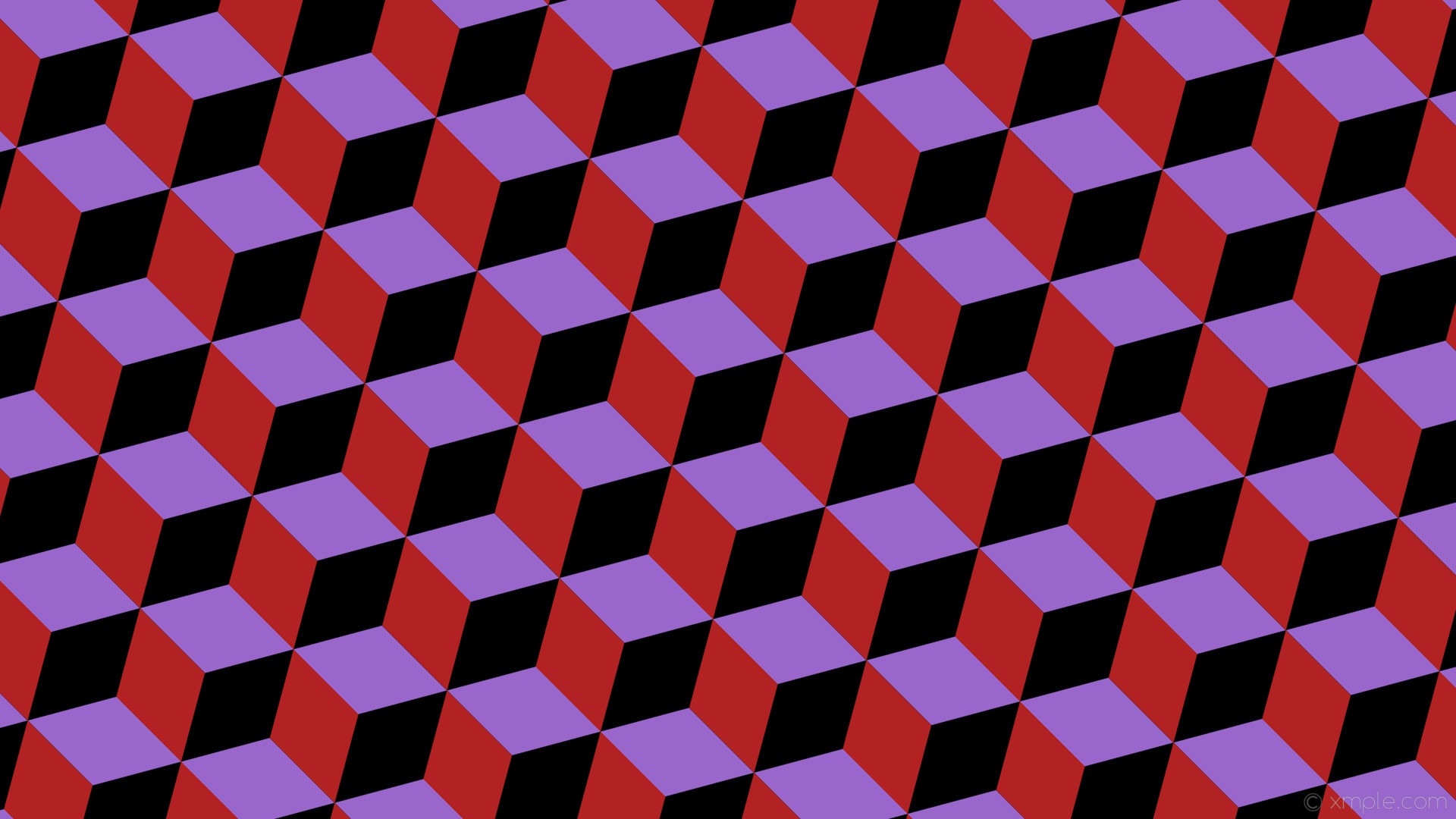1920x1080 wallpaper red 3d cubes purple black amethyst fire brick #000000 #9966cc  #b22222 45